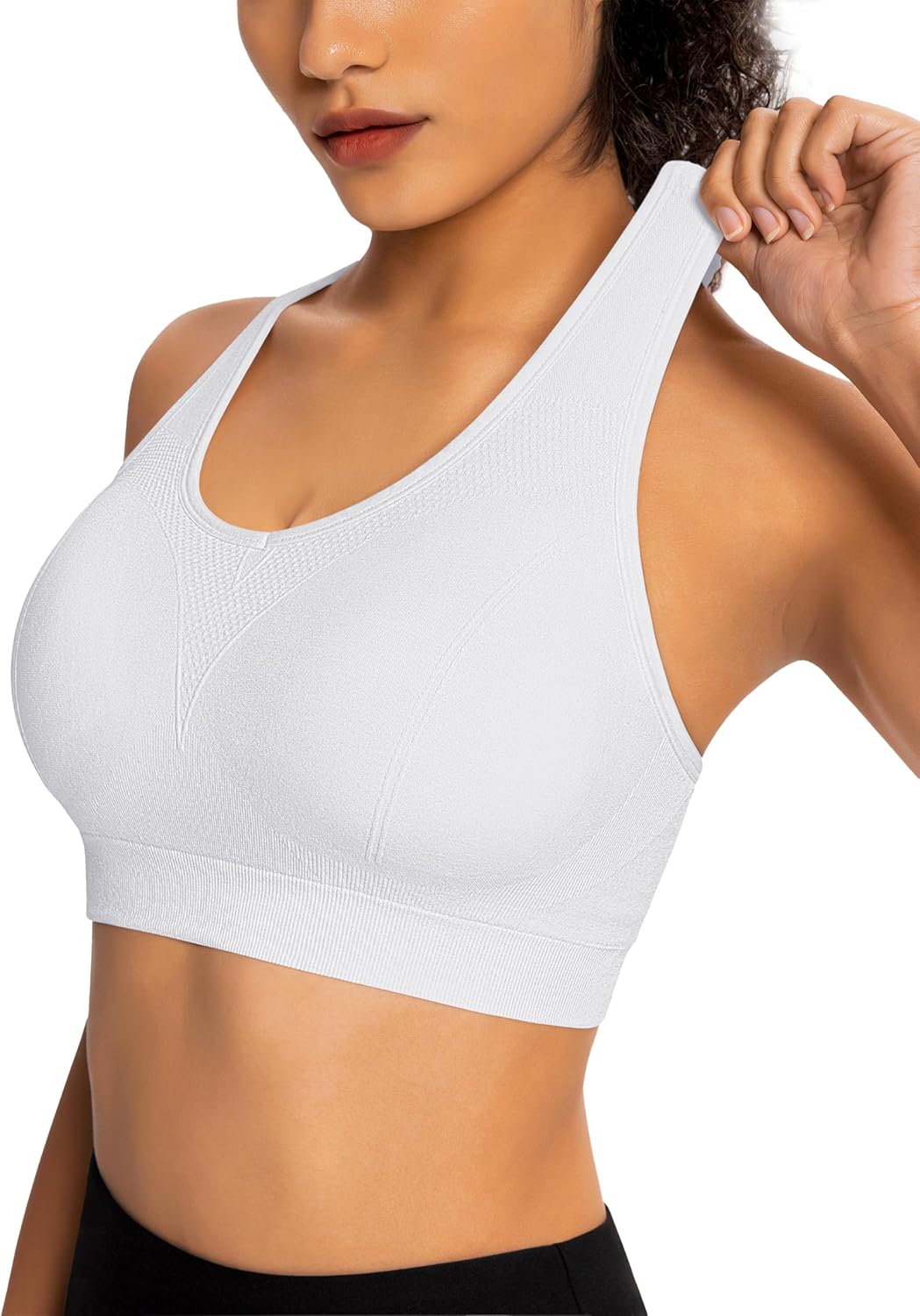 AENLLEY Padded Racerback Sports Bras for Women - Breathable Medium Support for Yoga Gym Workout Fitness - Image 6