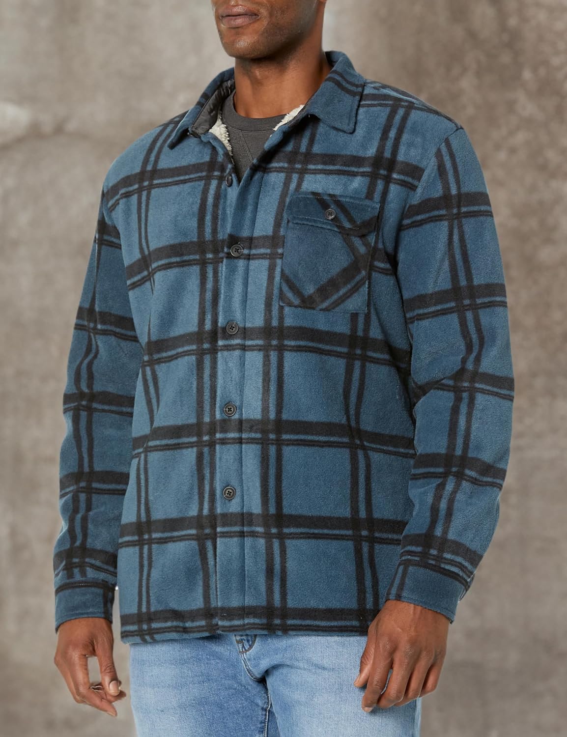 UNIONBAY mens Woodsman Microfleece Lined Flannel Shirt Jacket - Image 3