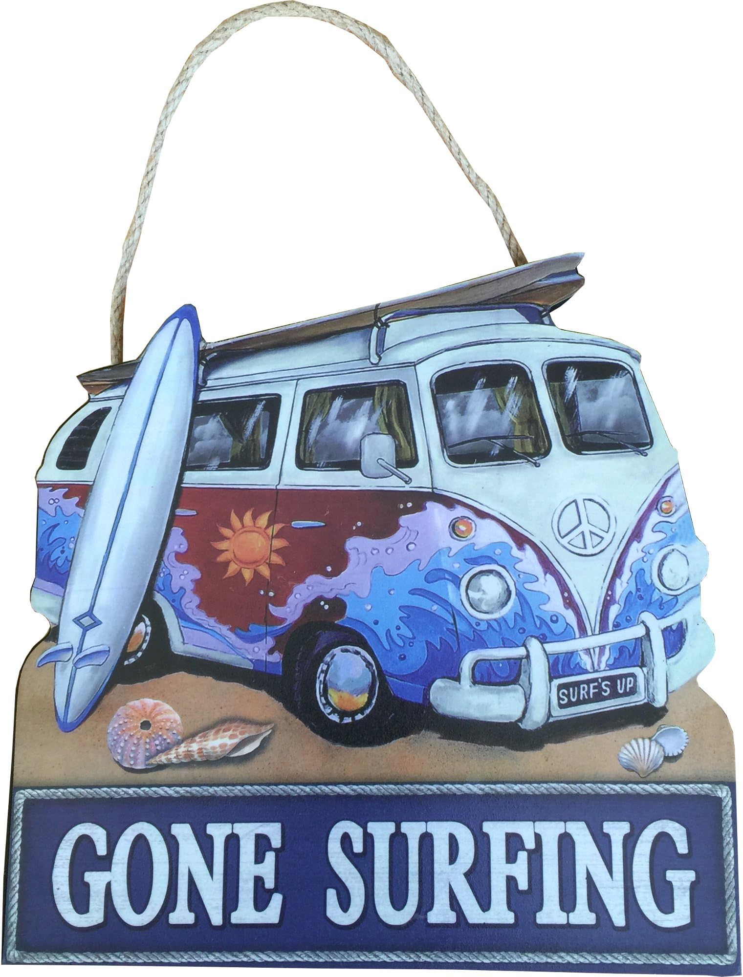 Home Exclusive Gone Surfing Campervan Wall Plaque