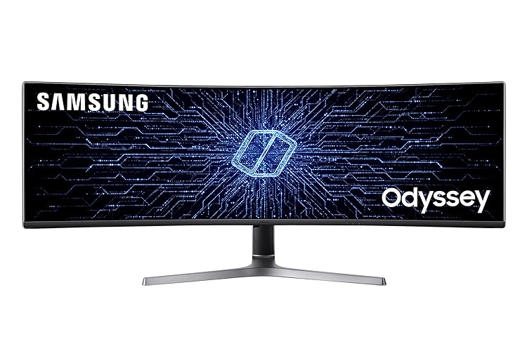 SAMSUNG Odyssey CRG Series 49-Inch Dual QHD (5120x1440) Curved Gaming Monitor, 120Hz, QLED, AMD FreeSync, HDR, Height Adjustable Stand, (LC49RG92SSNXZA)