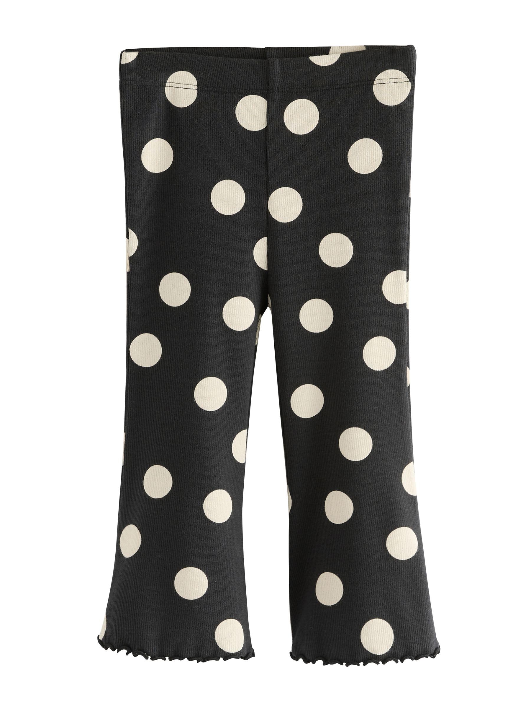 NEXT Mädchen Gerippte Leggings mit Schlag, 5er-Pack