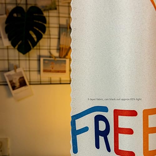 Miniatura 4 de Cortinas opacas para litera, para parte inferior, para niñas, niños y adolescentes, bonitas cortinas de privacidad para litera, 2 paneles, letras