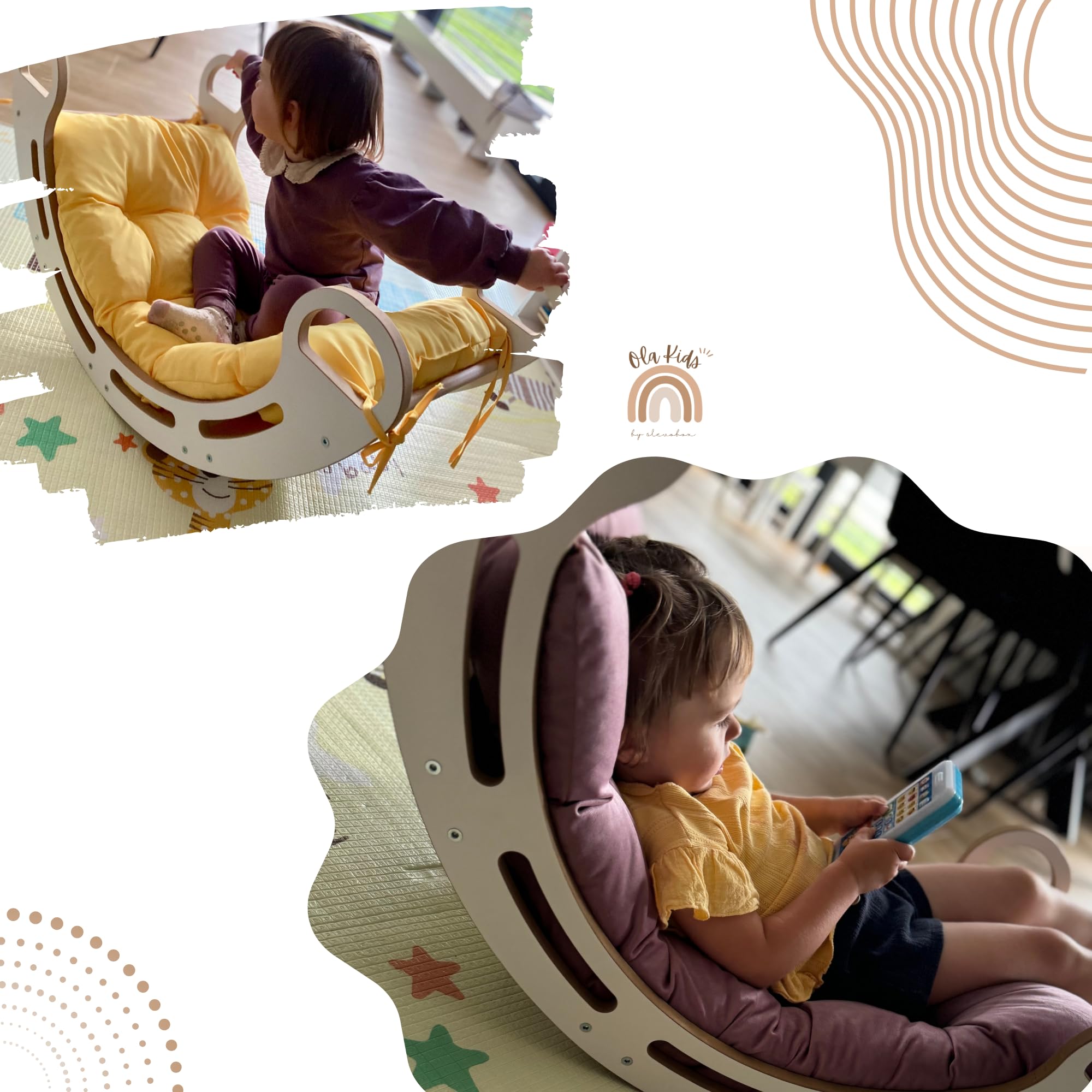 Triangulo Pikler Montessori 85x41x39cm - Triangulo Escalada Bebe con Tobogán Infantil - Escalera Montessori Madera - Arco Montessori Madera - Estimula el Desarrollo de la Motricidad