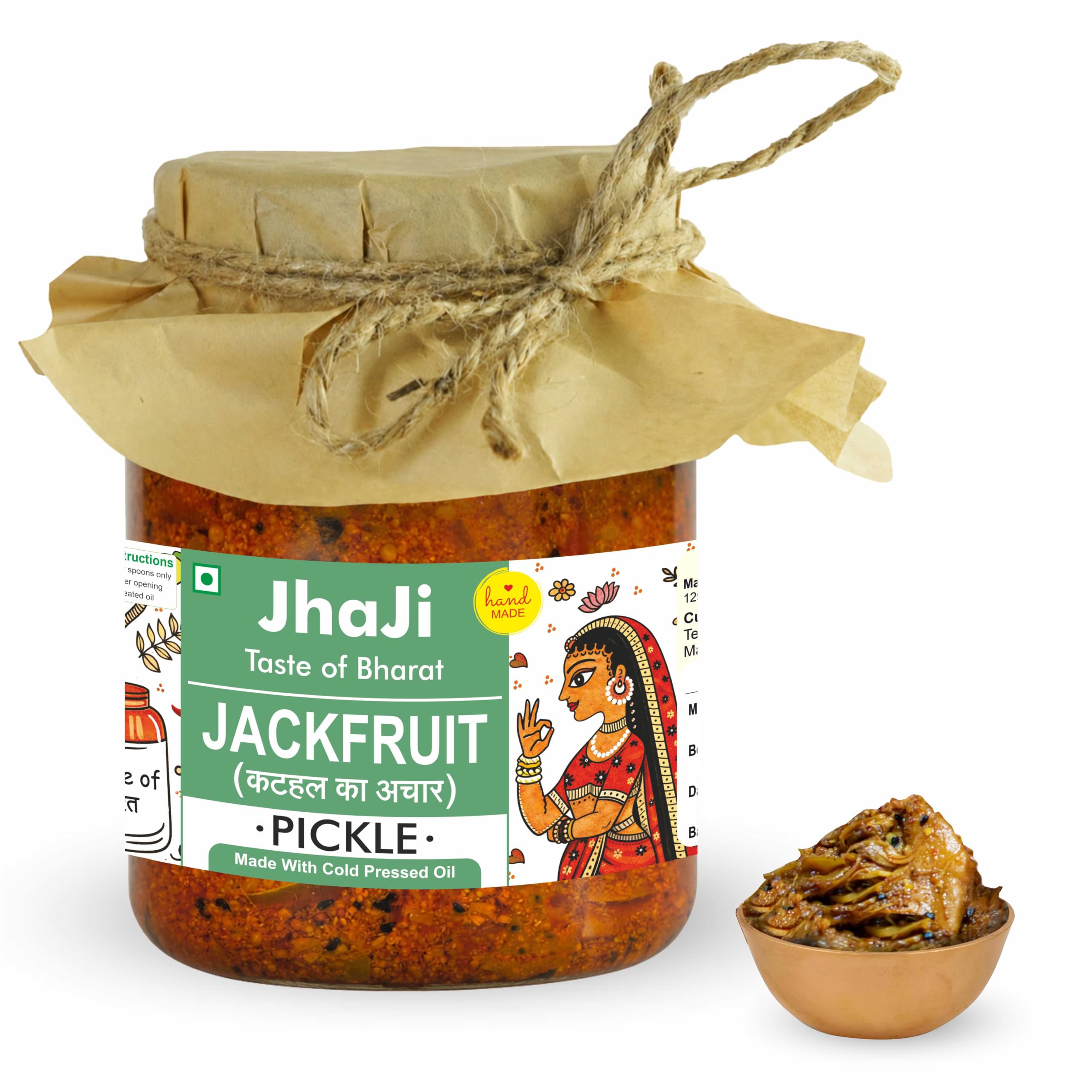 JhaJi Store Jackfruit Pickle 1Kg in Fresh | Handmade Kathal ka Achar in Cold Pressed Mustard Oil | Spicy & Tangy Homemade Pickle | Traditional Jackfruit Achaar | No Chemical Preservatives (1KG)-image-18