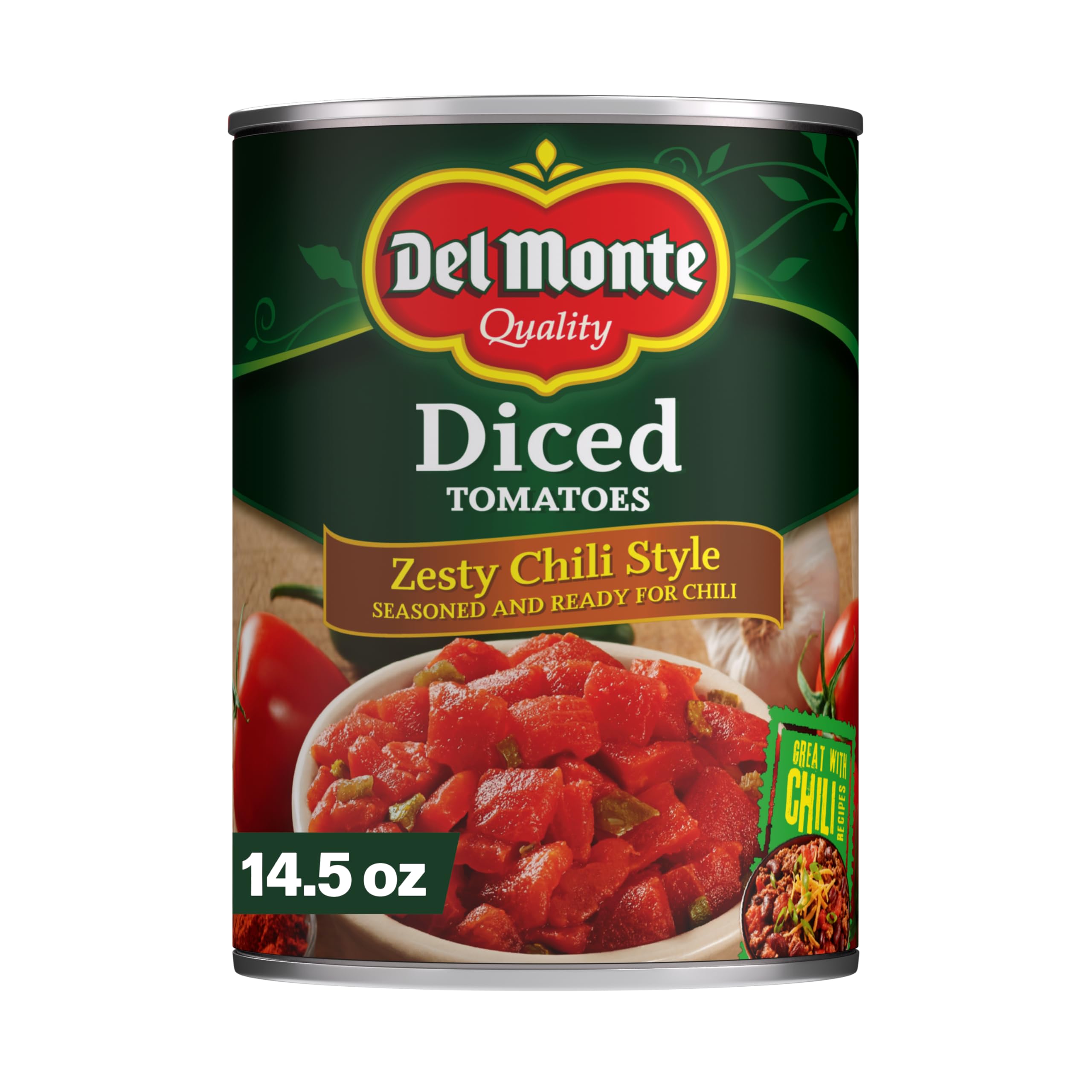 Canned Zesty Chili Style Diced Tomatoes, 14.5 oz Can