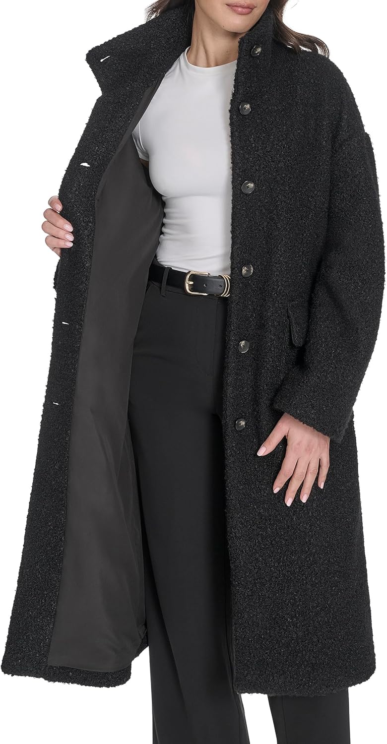 Levi's Women's Boucle Stand Collar Car Coat - Image 5