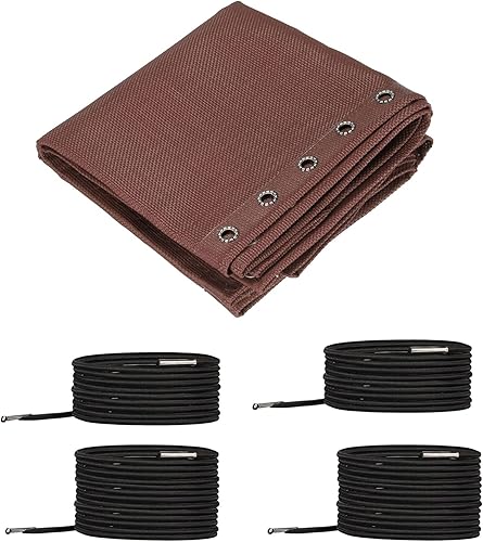 PATIKIL Tela de repuesto para silla de gravedad, tela antigravedad, kit de herramientas de reparación con cordón para patio al aire libre, café