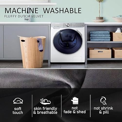 Miniatura 7 de Funda para puf gigante de 6 pies, suave y esponjoso de terciopelo holandés (sin relleno, solo cubierta), cómoda funda de puf de 6 pies, funda de