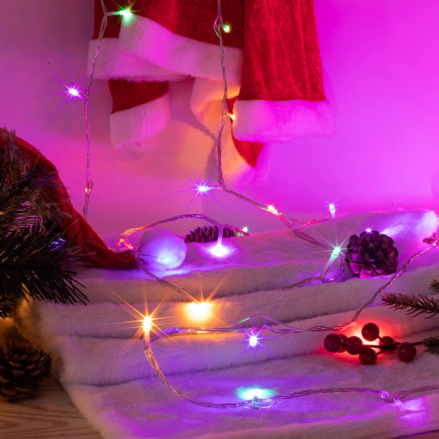 400 LED Christmas Lights, 141.1Ft Xmas String Light 8 Modes Plug-in Waterproof Mini Lights for Indoor and Outdoor, Holiday Christmas Tree Wedding Party Bedroom Decorations (Multicolor)