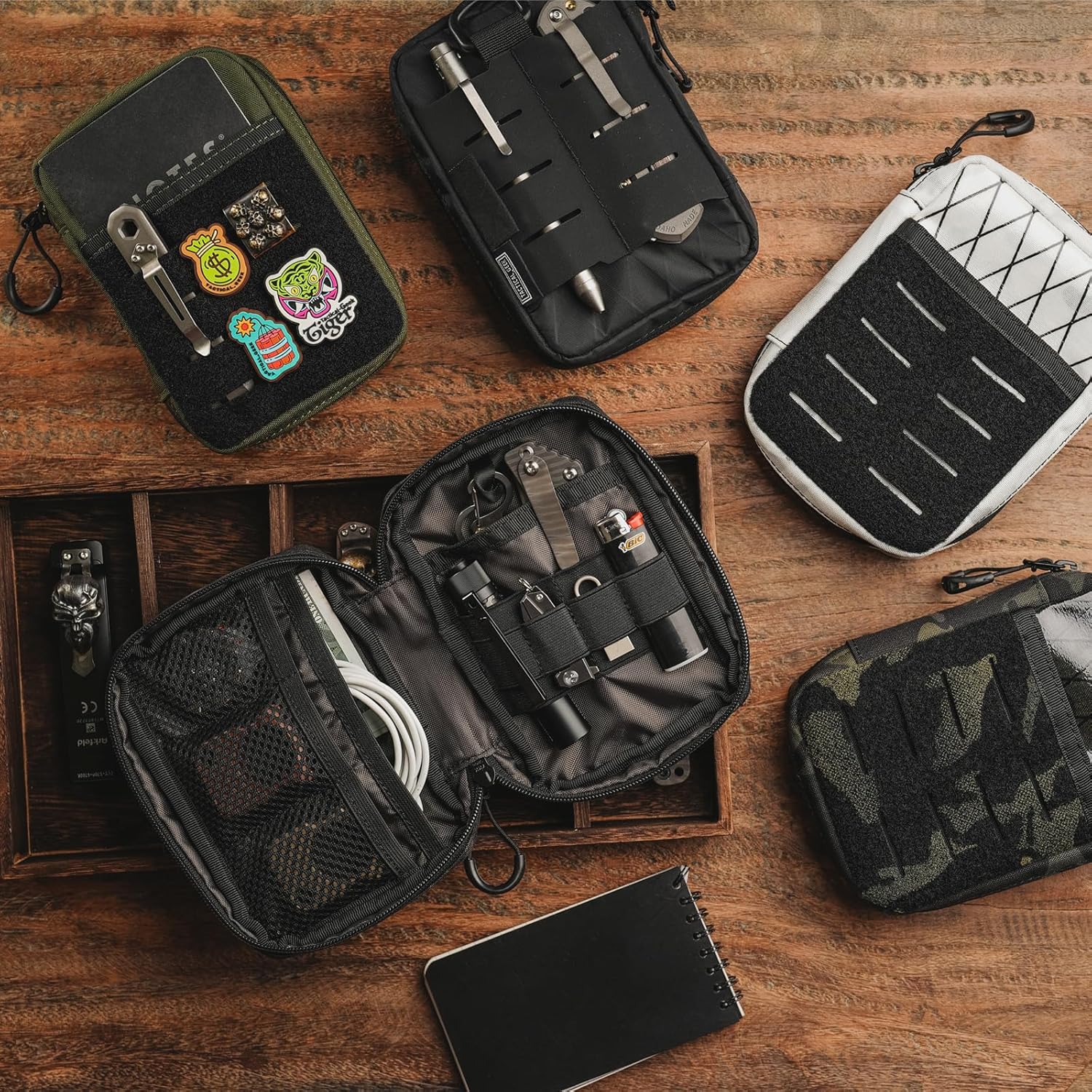 TACTICAL GEEK Block E3.0 EDC Compact Waist Pocket Pouch, Men EDC Pouch Organizer, Multi-Purpose Molle Tool Pouch, Utility Tool Organizer Bag for Daily Essentials Carry(White) - Image 8