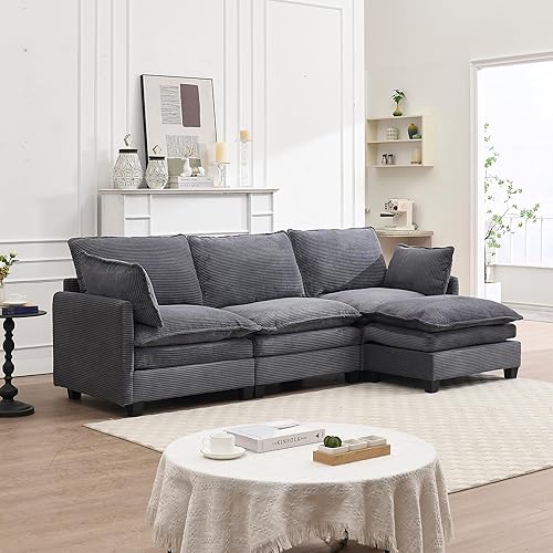 Miniatura 3 de 102" Wear-Resistant Velvet Sillones para Sala Sofa, para Sala Sofa with Pocket Springs, para Sala Sofas with Wood & Iron Frame for Living Spaces,