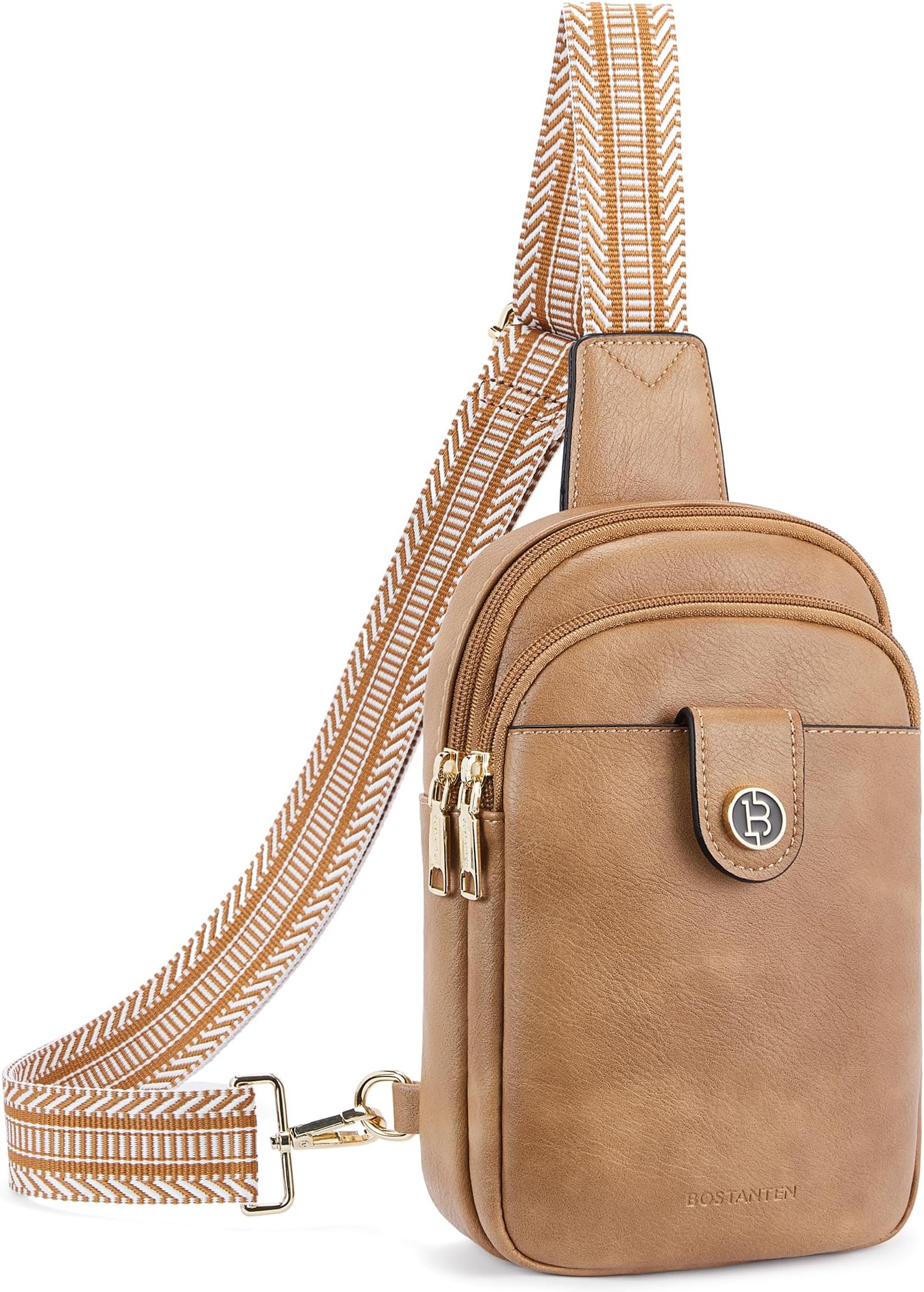 Small Sling Bag Crossbody Bags for Women Trendy Crossbody Purse Leather Chest Bag