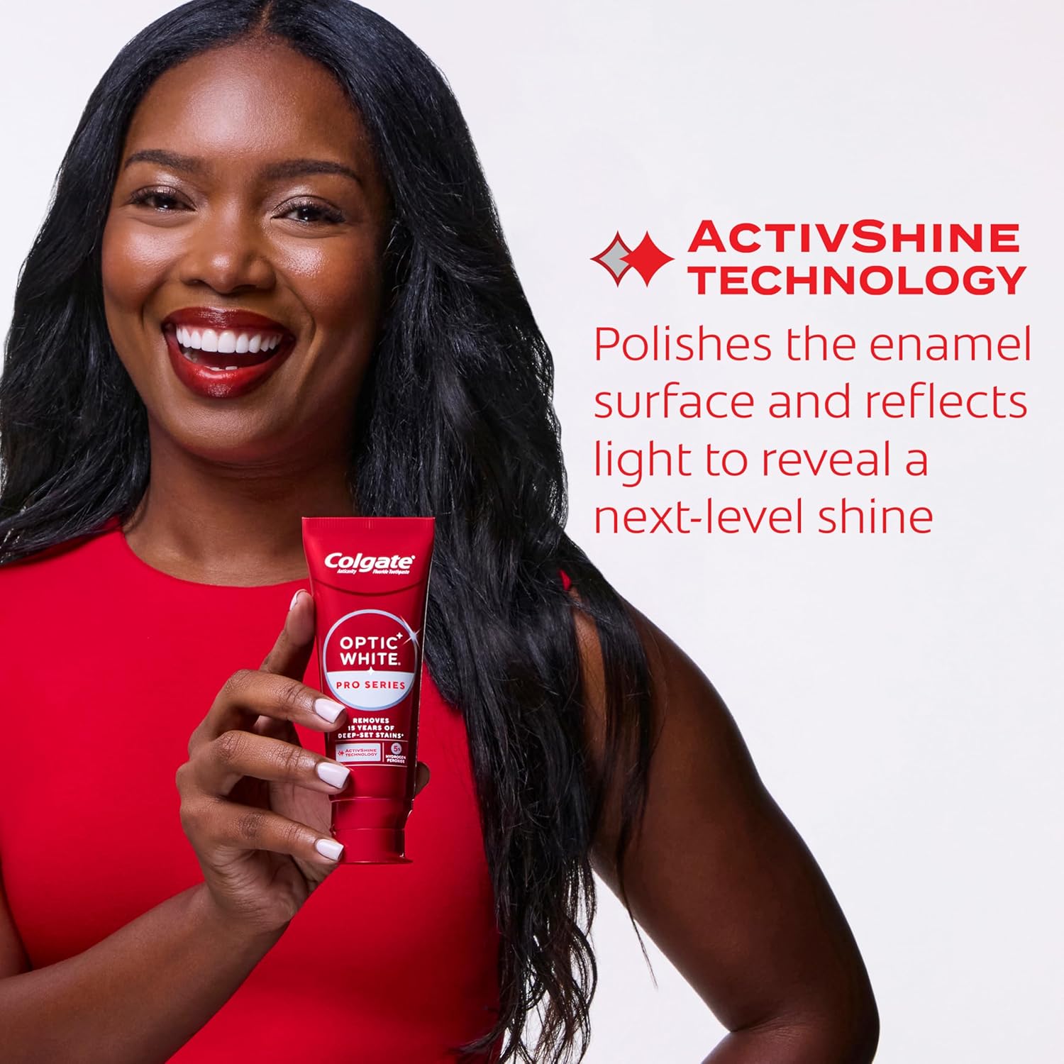 Colgate Optic White Pro Series High Impact White, 3 Pack, Teeth Whitening Toothpaste with 5% Hydrogen Peroxide and ActivShine, Brilliant Mint Flavor, 3.0 OZ