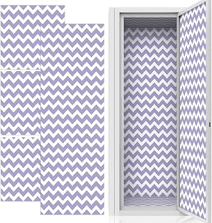6 Pcs Purple Stripes Locker Magnetic Wallpaper 12" x 12" Removable Locker Wallpaper Accessories Magnetic Sticker for School Supplies Back to School Essentials Organization Decoration(Purple Stripes)
