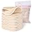 Natwag Makeup Remover Cloth, 6 x 6 Make Up Towels Reusable Face Cloth for Washing Face, 12 Pack Makeup Remover Pads Microfiber Face Washcloth with Mesh Bag, Beige