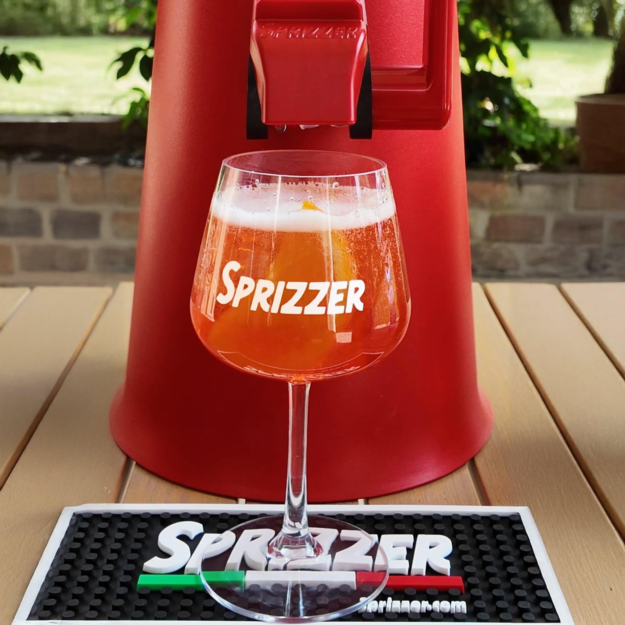 Sprizzer - Aperol Spritz Gläser, Gläser Set x12 Weinglas fur Aperol Spritz Maschine, Unzerbrechlich Mehrweg Plastikbecher, Bruchsicher und Elegant, Aus Tritan, 10x10x17 cm, Made in Italy