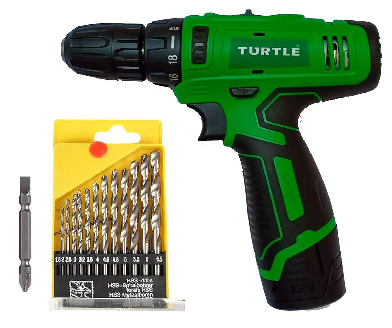 SMB TOOLS Original Tuf TURTLE Cordless Screw Driver Drill with 13 pcs