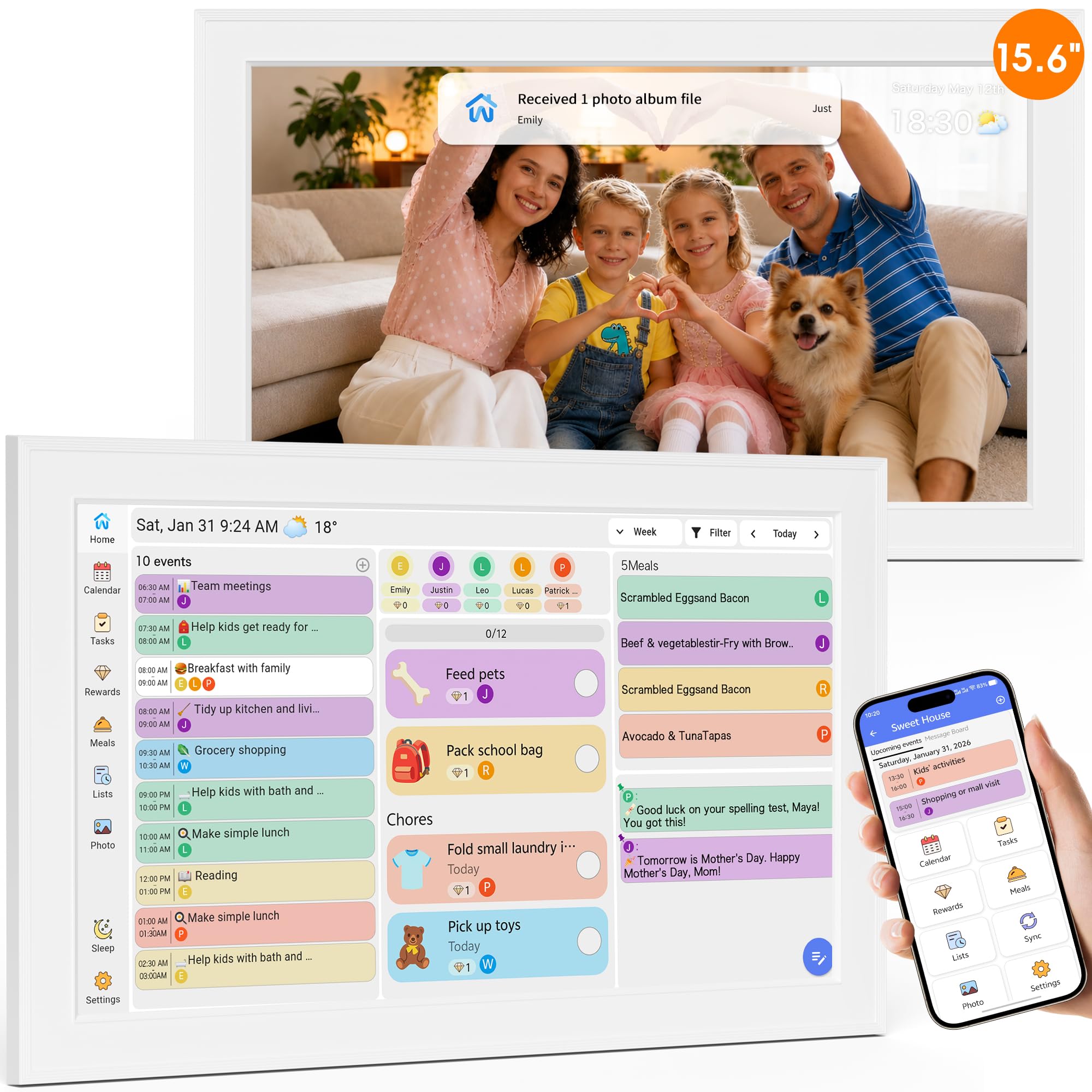 AVIFOX 15.6 Digital Calendar