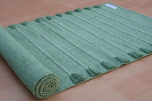 Miniatura 6 de Jaipur Art And Rugs15 Thick Cotton Yoga Mat,72"x24" Eco-friendly Non-Slip Exercise & Fitness Rug for Men & Women with Carrying Strap, Workout Mat