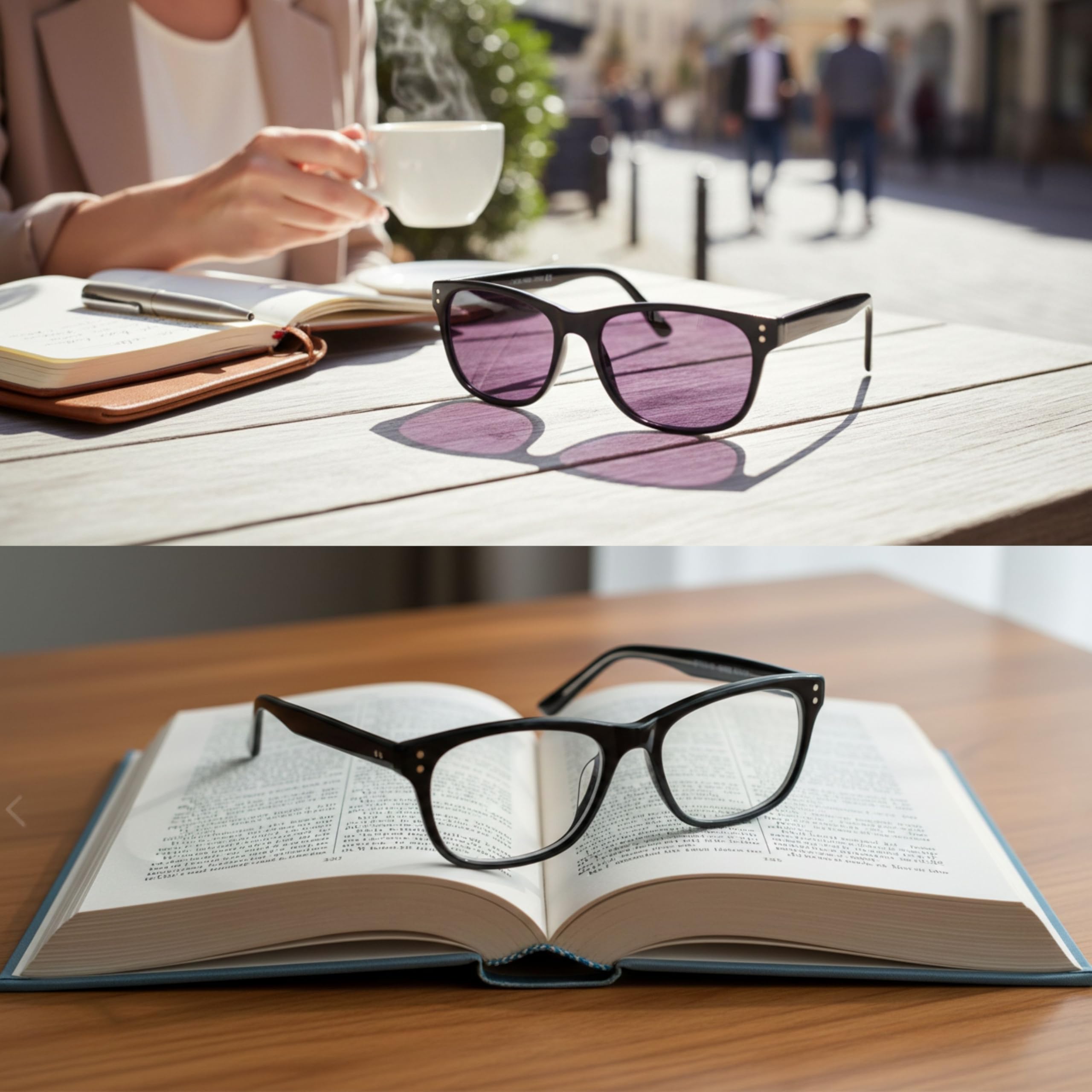 SILAC - 5370 - Pack duo lunettes de lecture et solaire pour homme et femme | Pack duo : une paire pour l'intérieur, une paire solaire pour l'extérieur – Dioptrie +1,00 à +3,50