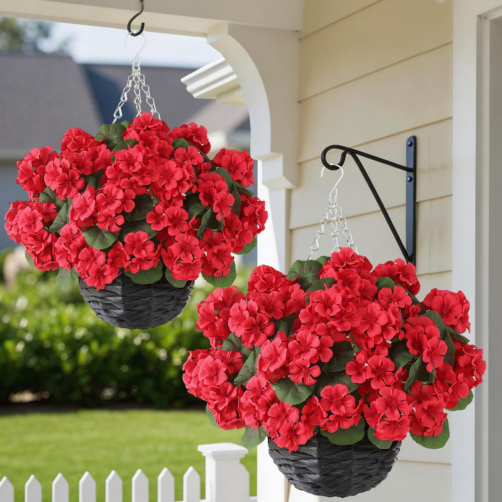 GLIDLION 2-Pack Artificial Geraniums