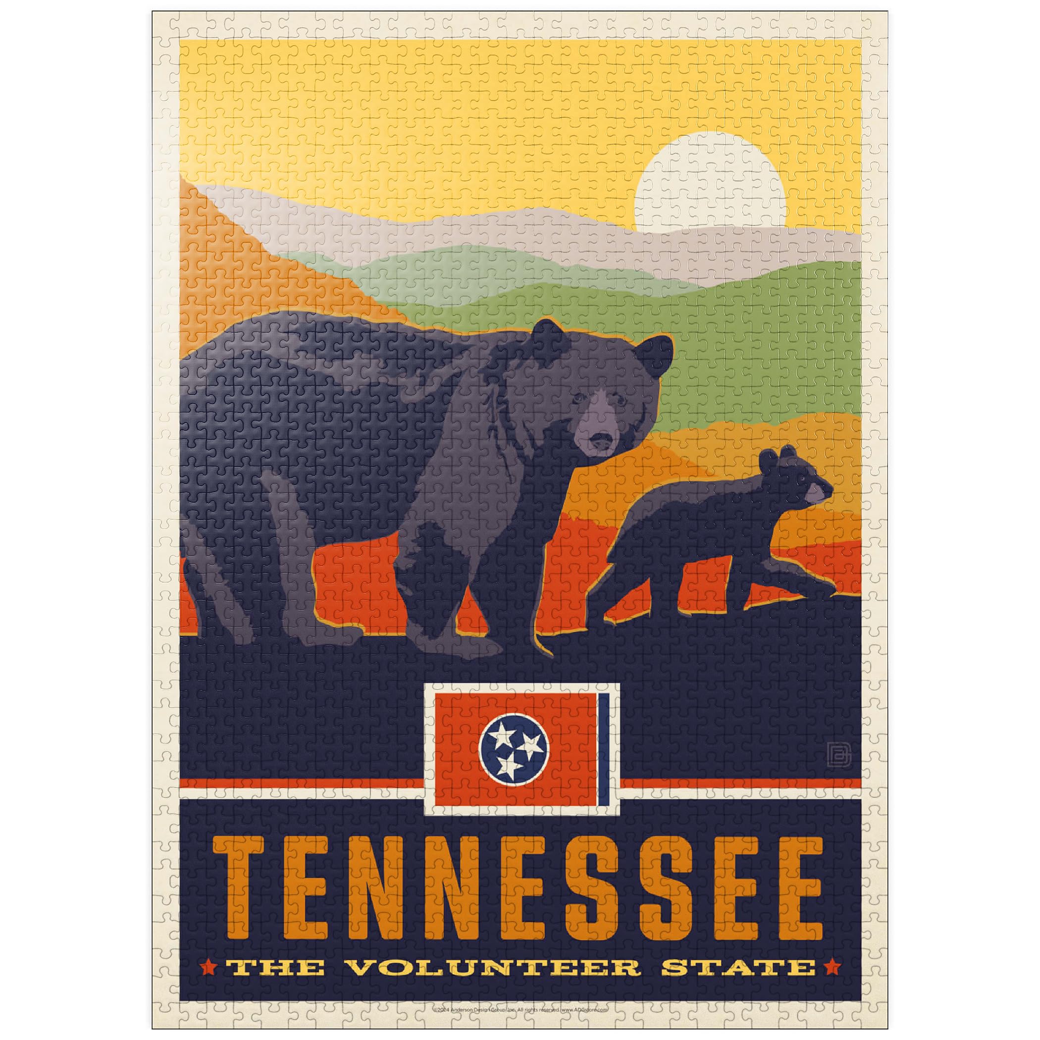 MyPuzzle Tennessee: The Volunteer State - Premium 1000 Piece Jigsaw Puzzle for Adults