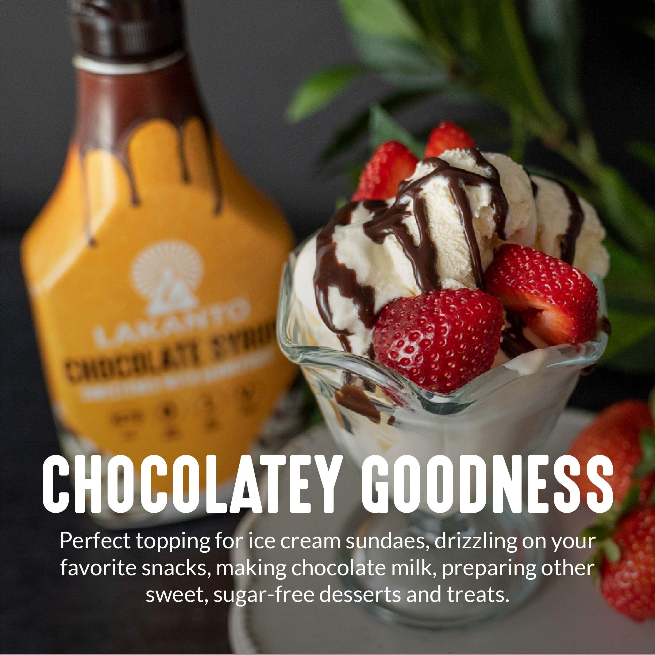 Lakanto Sugar Free Chocolate Syrup Sweetened with Monk Fruit