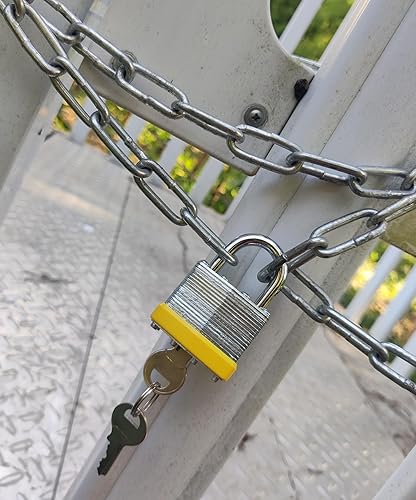 Miniatura 8 de Candados de acero laminado con llave similar con grillete normal para cobertizos, cercas y casilleros (paquete de 60)