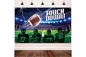 Football Field Backdrop, Realistic Football Field Scene Photo Booth Backdrop