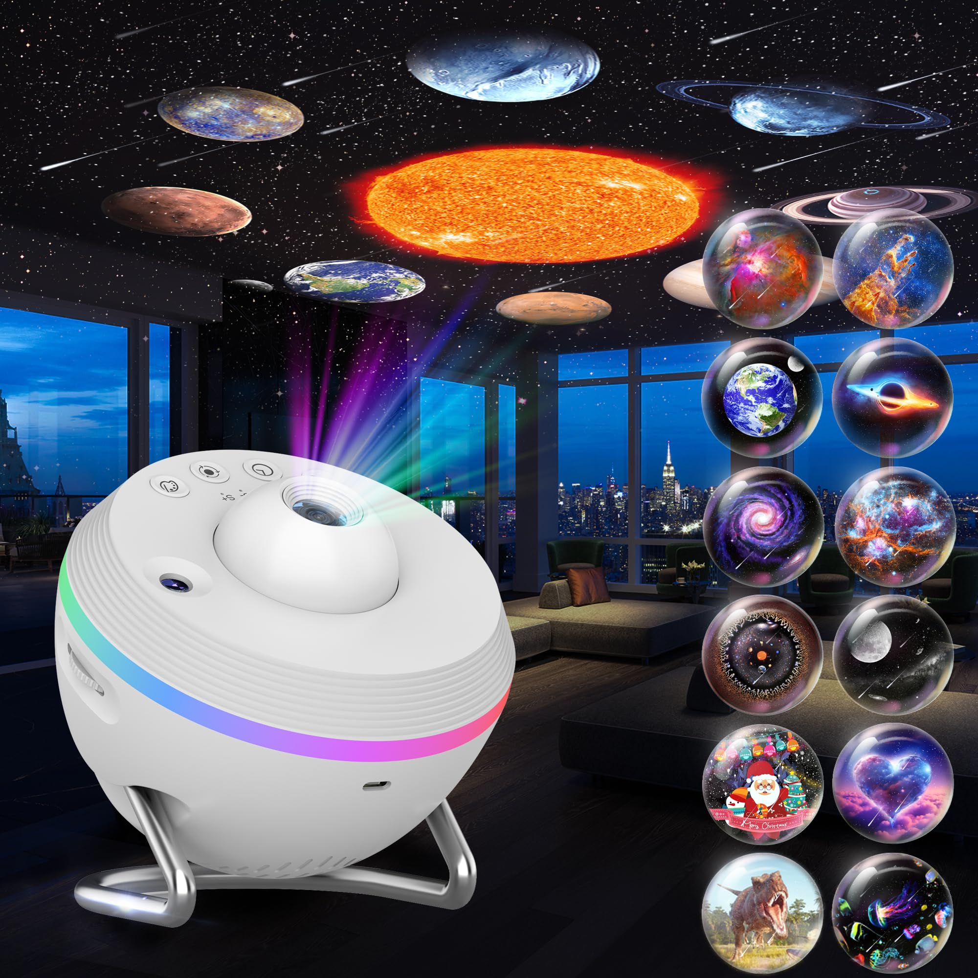 Sponsored Ad - Galaxy Projector, 13 in 1 HD Planetarium Star Projector for Bedroom, Star Projector Light with Timer, Meteor & RGB Lighting Effects, Galaxy Light Projector for Kids & Adults