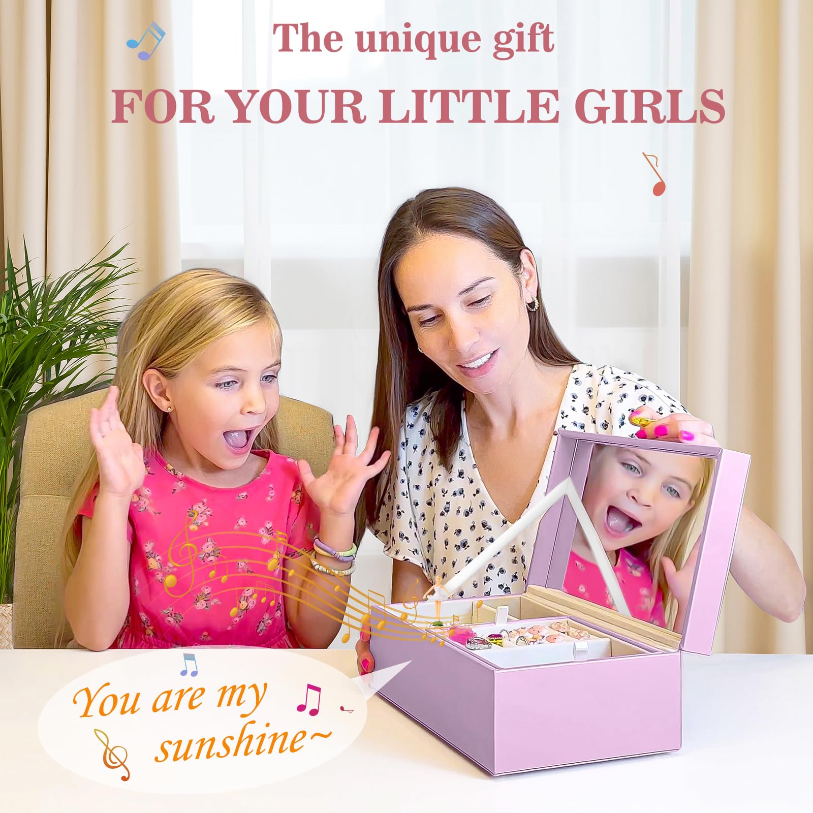 ProCase Girls Musical Jewelry Box with Spinning Ballerina, Kids Jewelry Boxes Storage, Ballerina Music Box Gifts for Little Girl Daughter, Birthday Anniversary Christmas Gifts -Purple