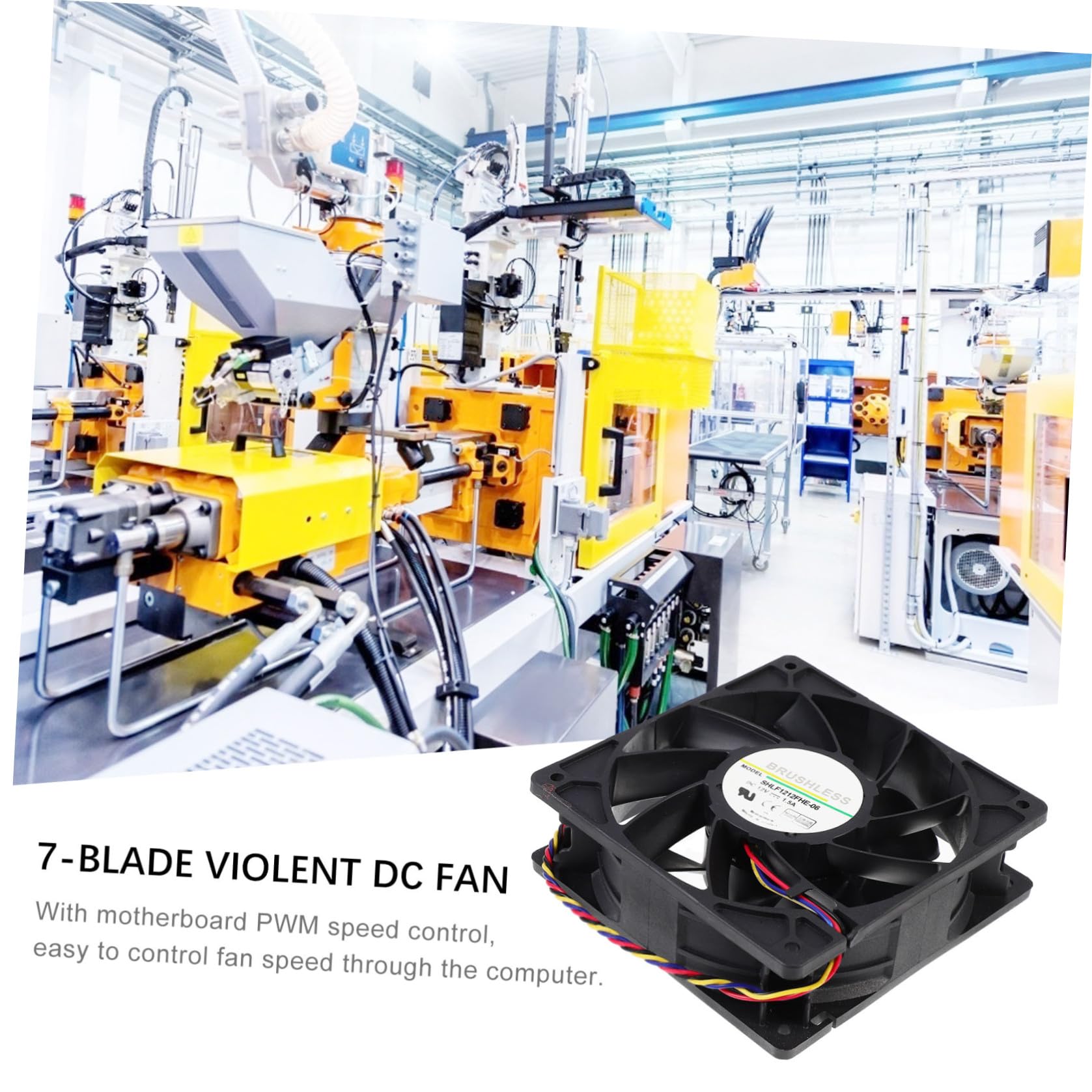 Ventola Pwm di Controllo Velocità 1, 5a 12v in Pbt Nera