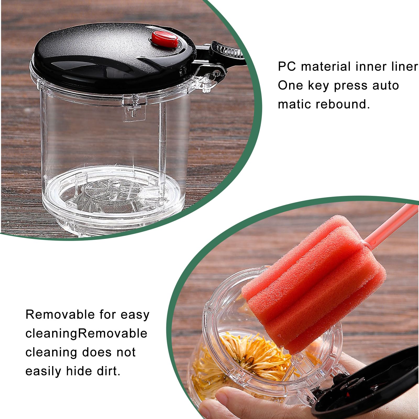 Tetera de Vidrio 500ml con Filtro y Colador, Resistente al Calor, Infusor para Hojas