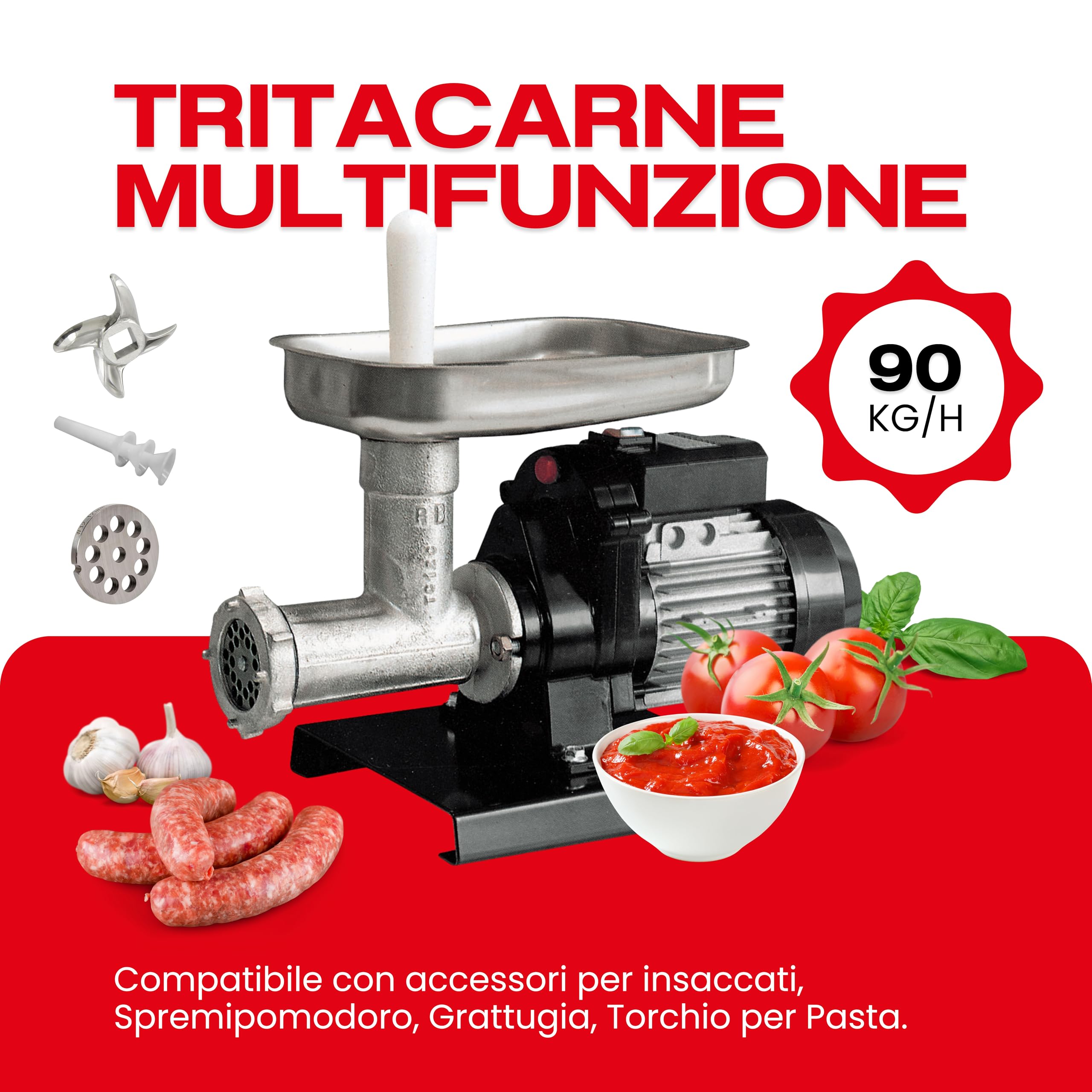 Reber picadora de carne profesional n12 500w 9501n