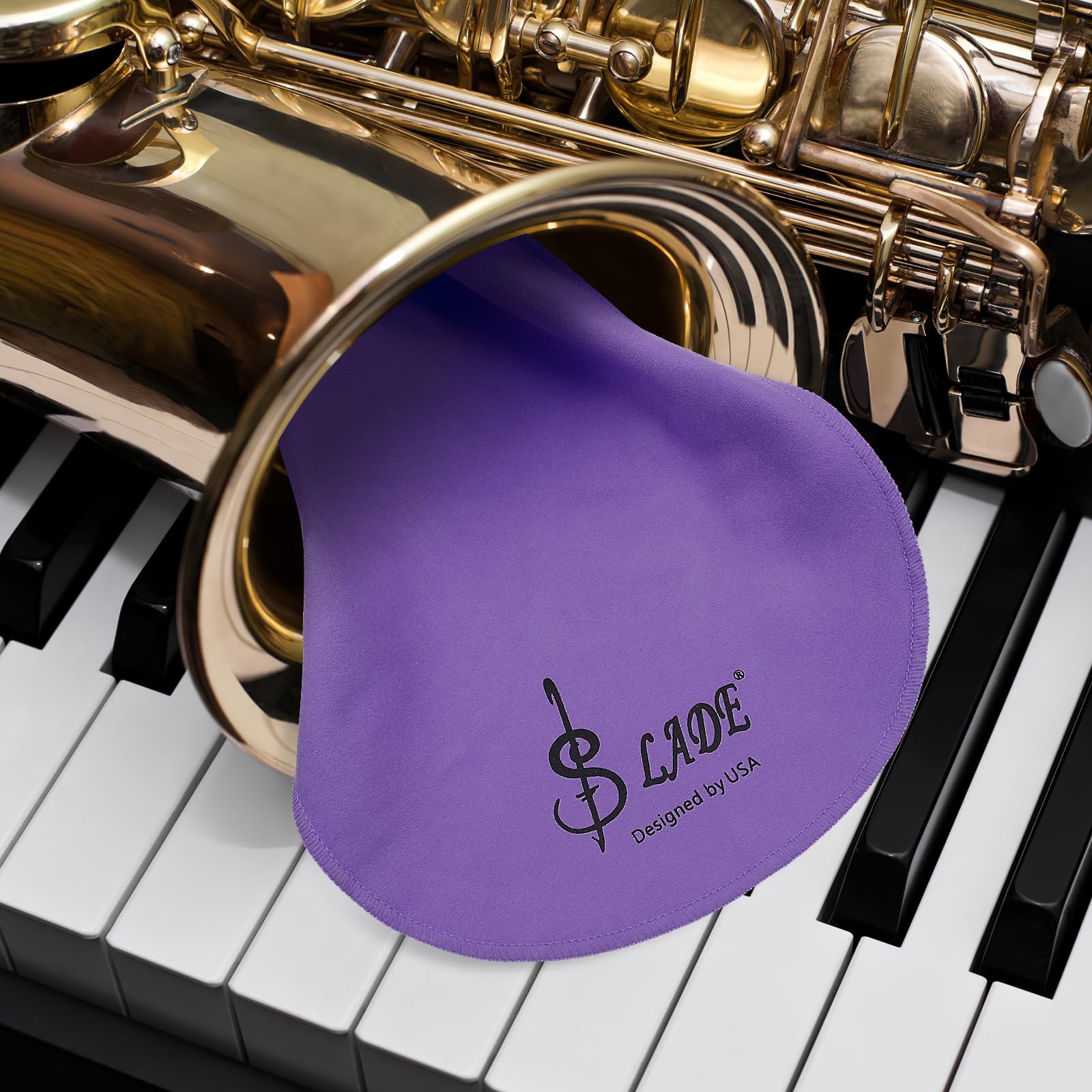 Nogeqi 4 Stück A-Förmiges Instrumenten Reinigungstuch, Flötenreinigungsset, Klarinette Putztuch, Saxophon Reinigungsset, Querflöte Putztuch Für Piccoloflöte Sax Musikinstrumente (Blau