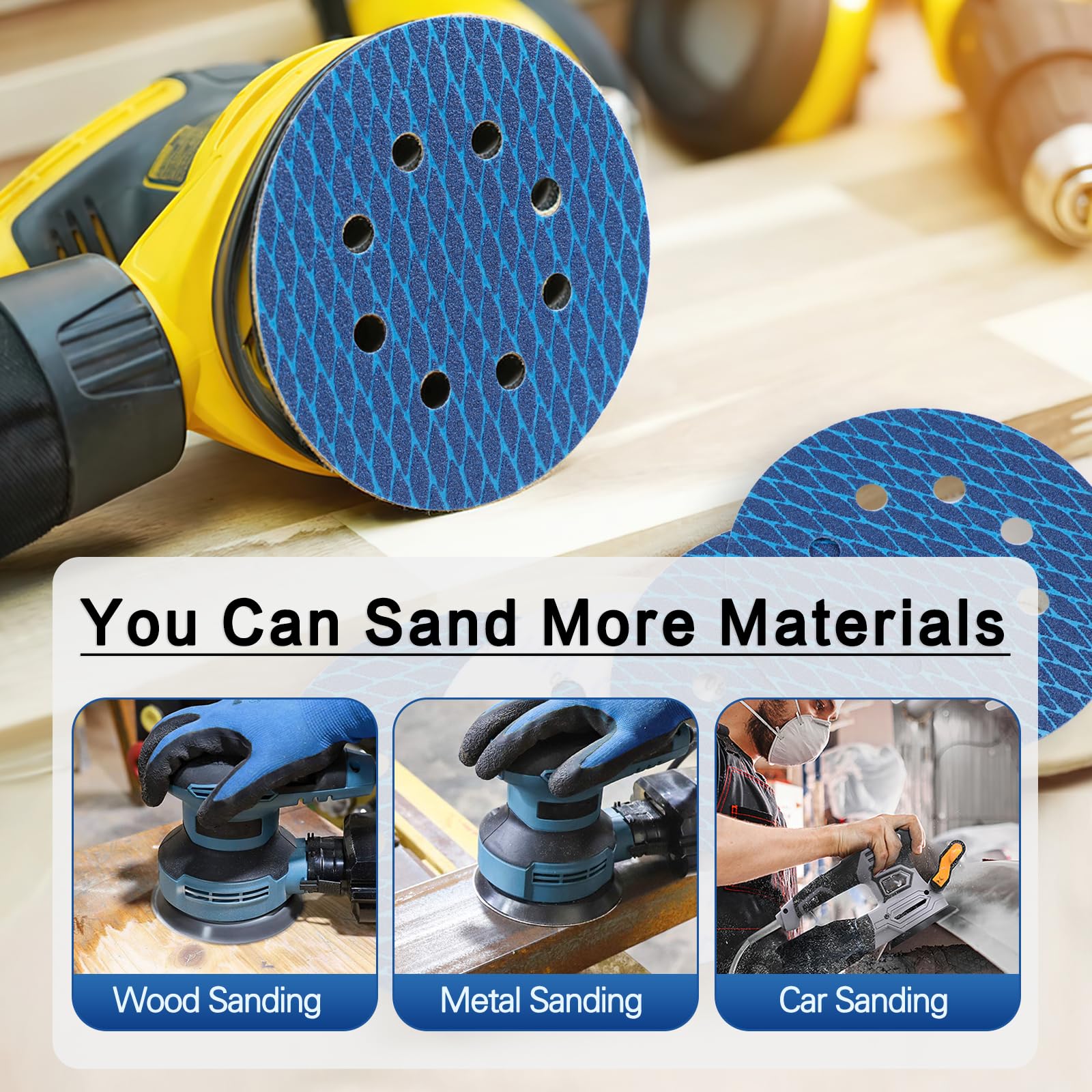 40 Pezzi Dischi Abrasivi 125mm Per Levigatrice Orbitale - Grana Da P320 A P2000 - 8 Fori Per Aspirazione Polvere - Foto 11