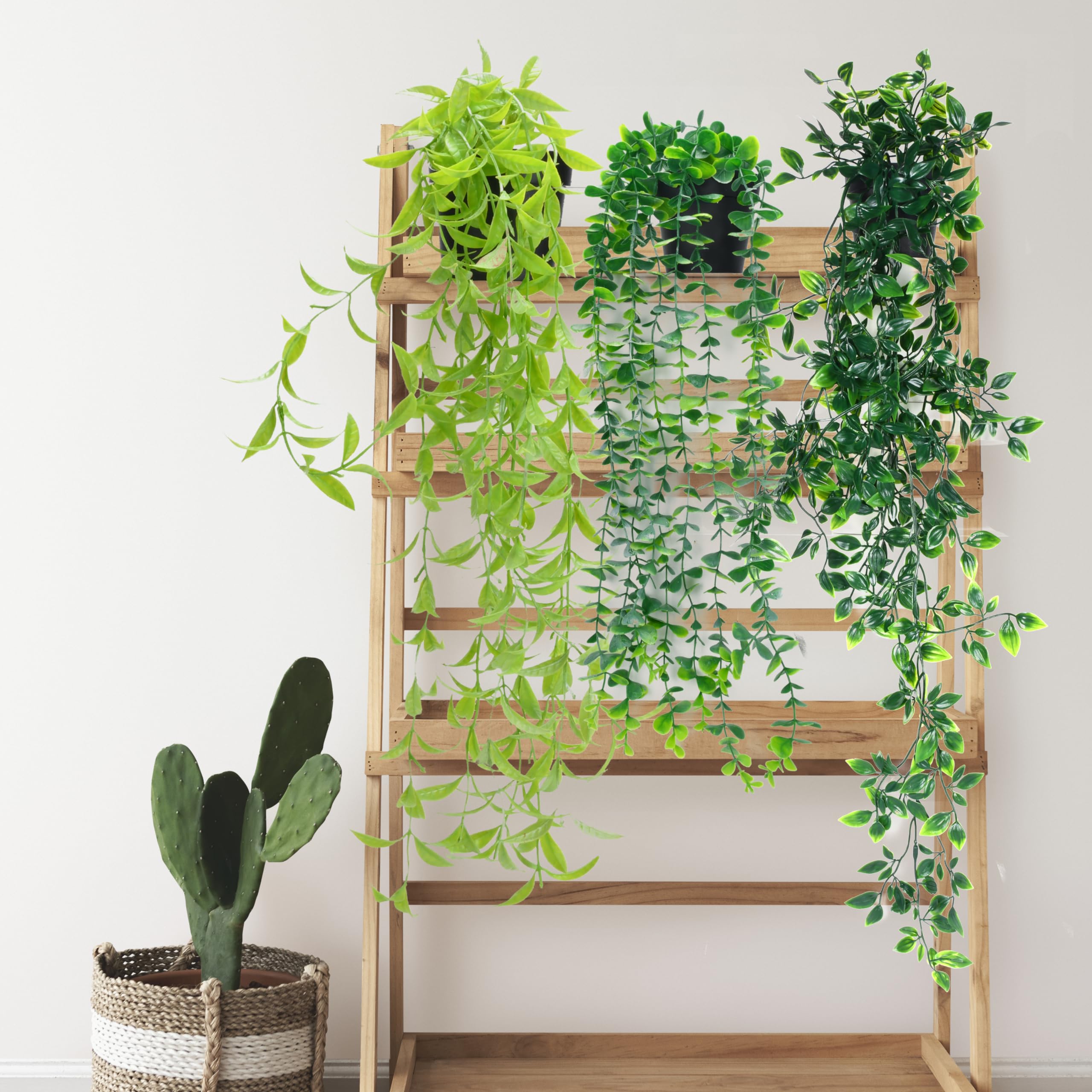 Planta Colgante Artificial De Eucalipto En Maceta Galvanizada - Decoración Rústica Para Interiores