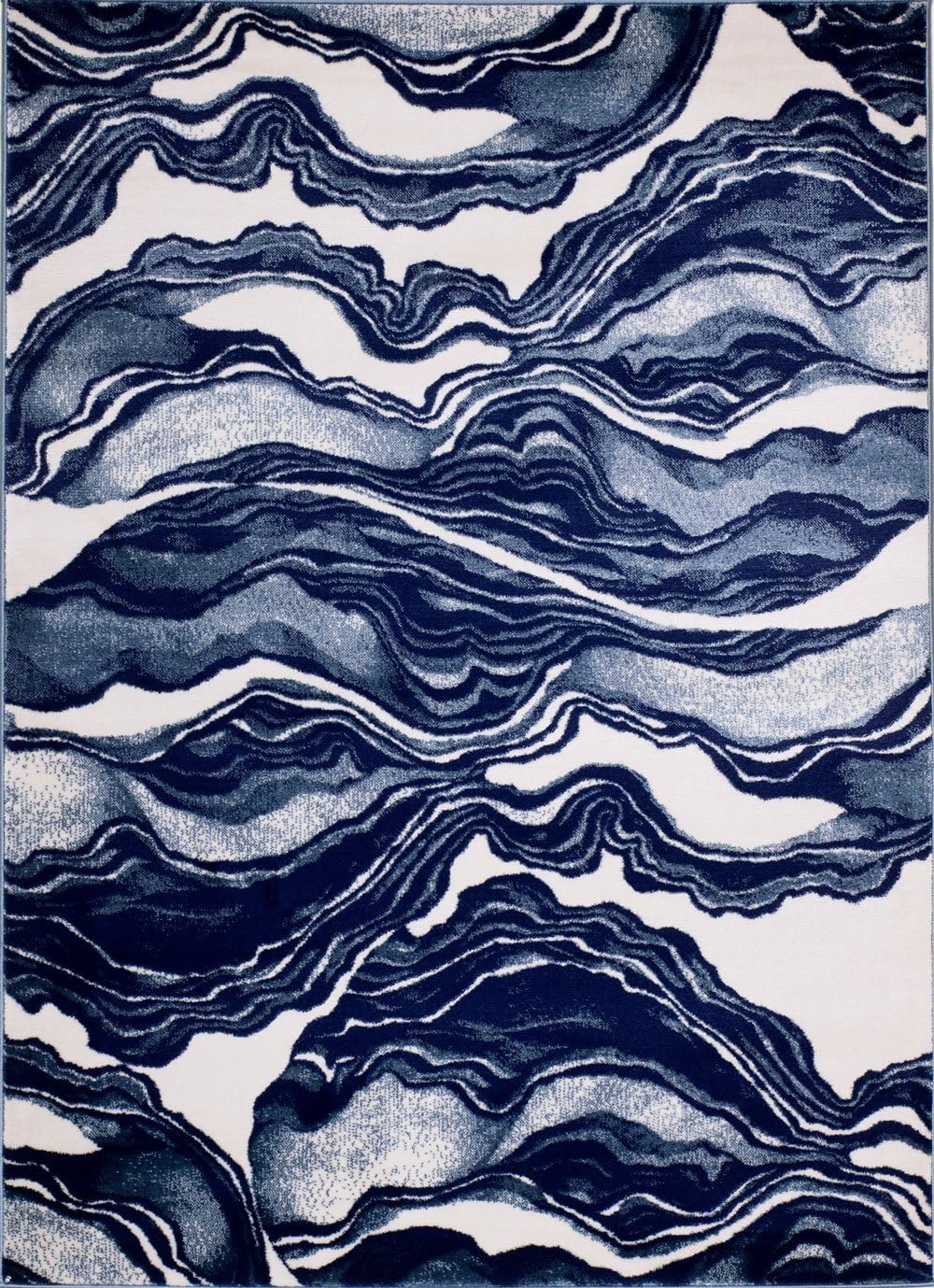 MADISON COLLECTION 403 Modern Abstract Blue Area Rug Clearance Soft Pile Durable Size Option , 5'x7'