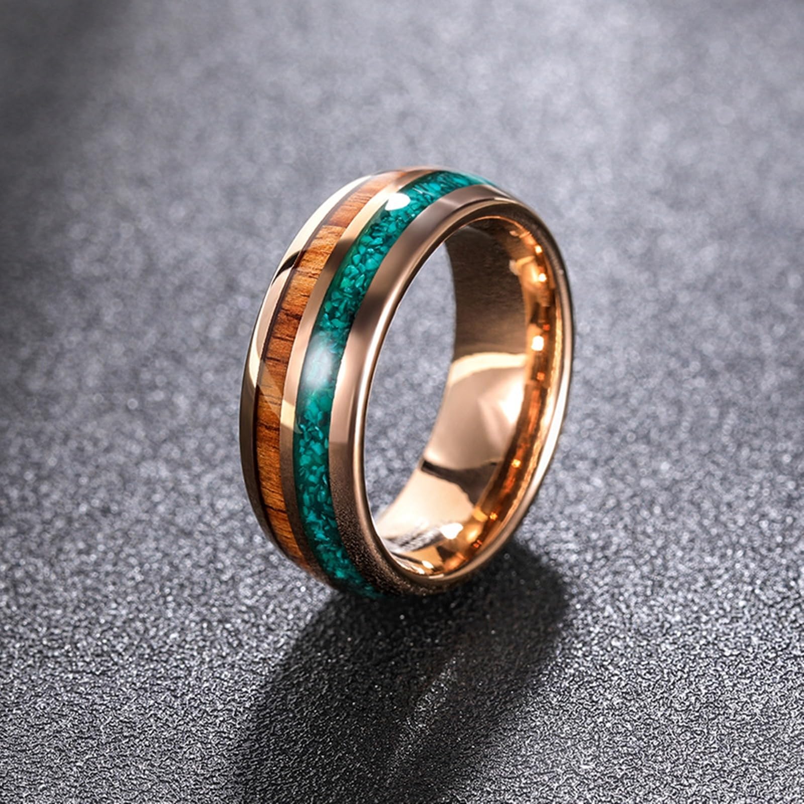 Anillos de Promesa para Hombre 8 mm, Anillo Tungsteno Personalizado 12 a 27