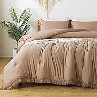 Vista 21 de Andency Juego de edredón tamaño individual, color naranja quemado, juego de edredón de 2 piezas con borlas bohemias terracota para niños, niñas