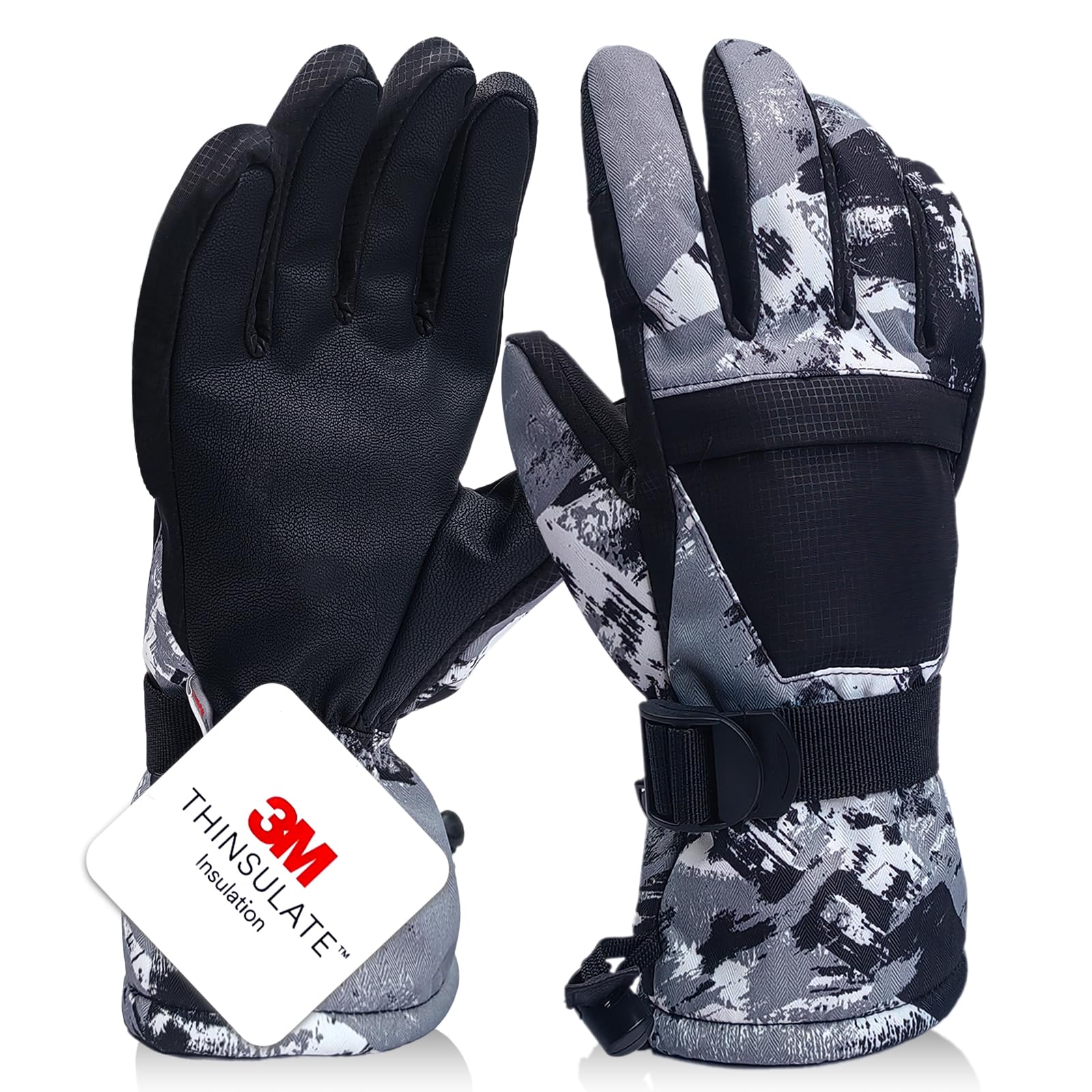 Guantes de Esquí para Hombre y Mujer,Guantes Esqui Impermeables,Guantes de Invierno Impermeable para Hombre y Mujer,Waterproof and Warm Gloves Suitable for Outdoor Skiing Activities