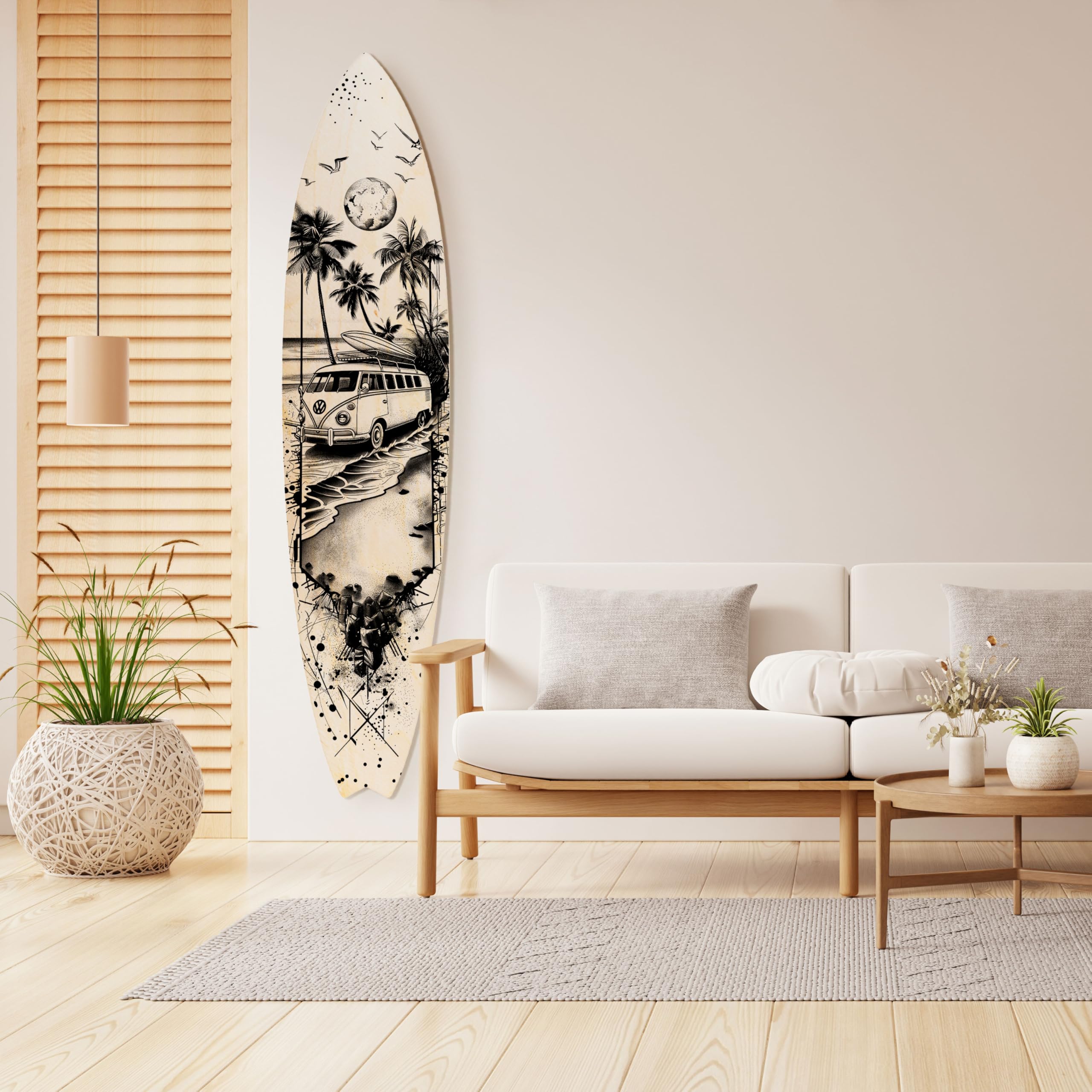 Décoration Murale Planche De Surf 100 Cm - Aspect Bois Avec 631801