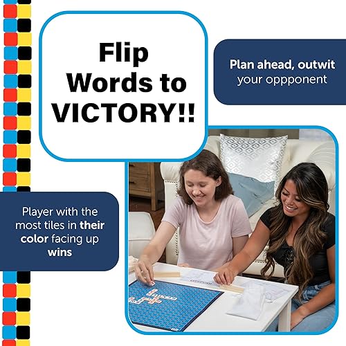 Miniatura 5 de Flip Words divertido y emocionante juego de mesa de palabras clásicos desafiante juego de crucigramas para 2 jugadores un juego recomendado de