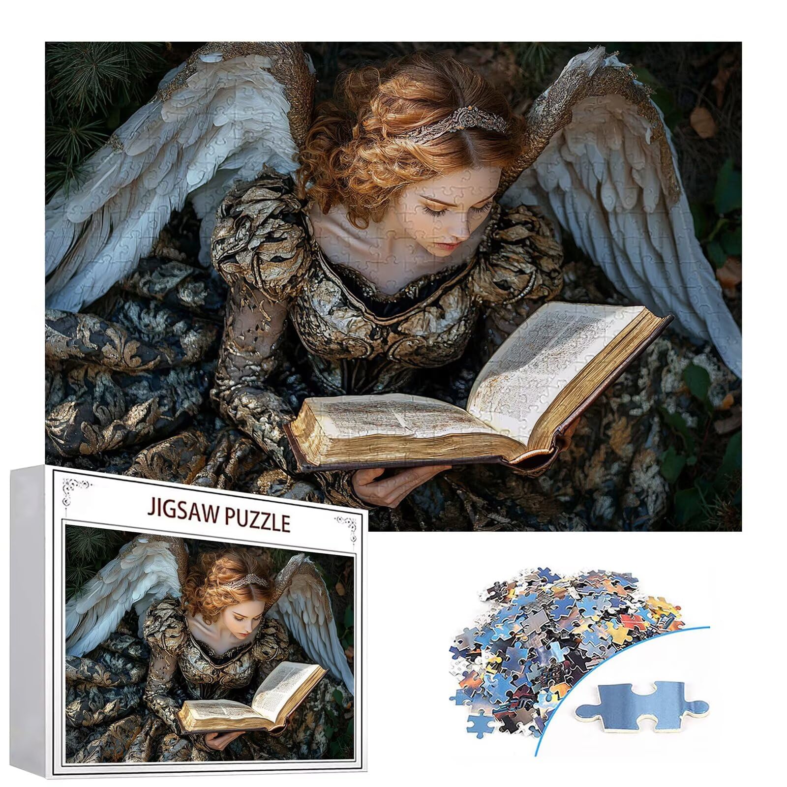 Puzzle 2000 sztuk anioł puzzle dla dorosłych 100 x 70 cm unikalne rzemiosło klasyczne 3D drewniana układanka do rodzinnych gier biznesowych, układanka do samodzielnego wykonania nawet do
