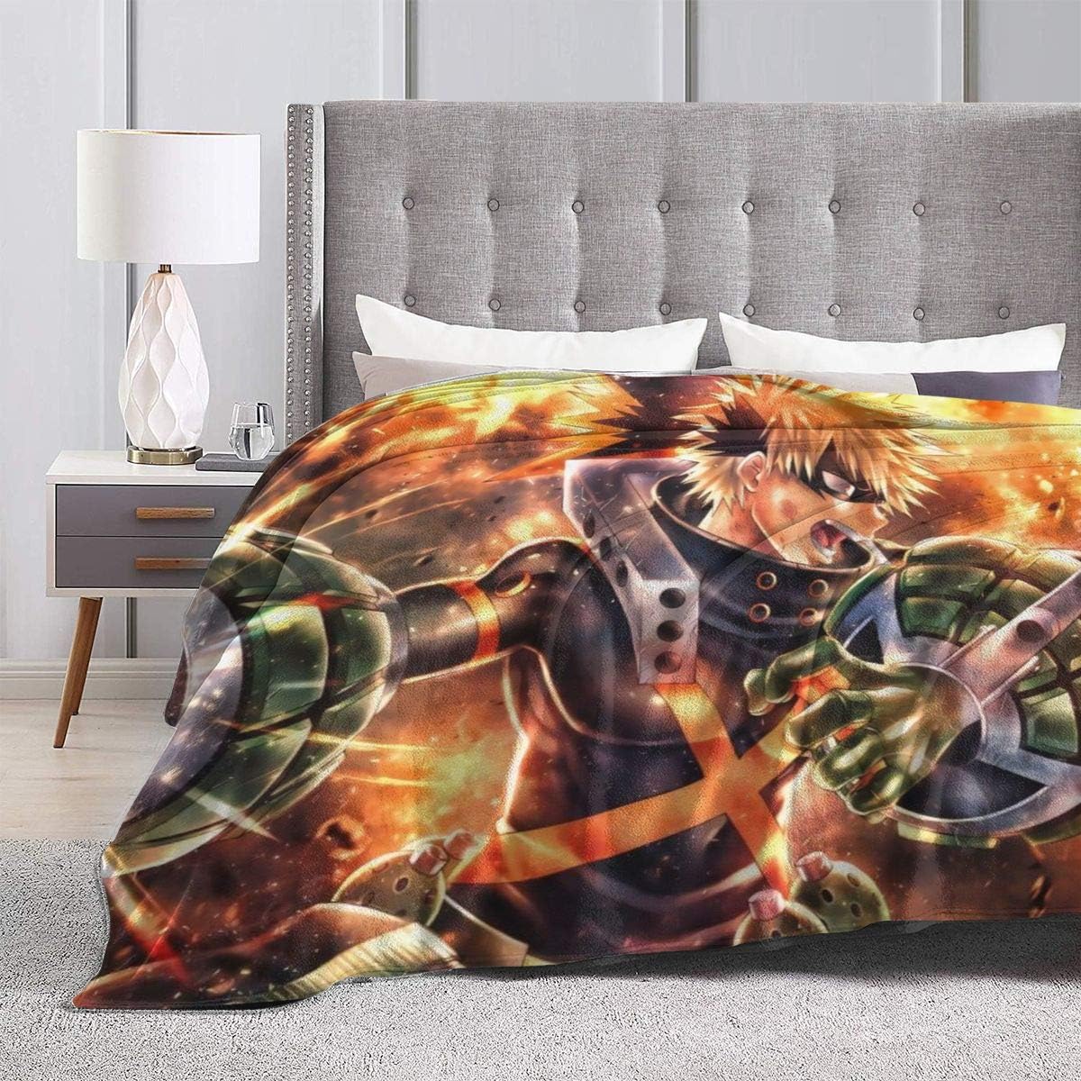 Hоt Dеаlѕ Magicuas Kachann BNHA Blanket Sherpa Throw Blanket Flannel Fleece Couch Quilted Blankets for Kids Adults for Thanksgiving Halloween 80x60