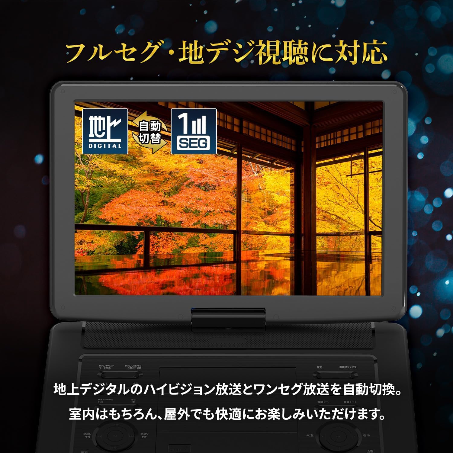 Amazon | [東京Deco] 地デジ 録画機能搭載 15.6型 ポータブルDVD 