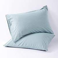 Vista 26 de NTBAY Juego de 2 fundas de almohada estándar de algodón con cierre de sobre de 20 x 26 pulgadas, fundas de almohada transpirables y suaves