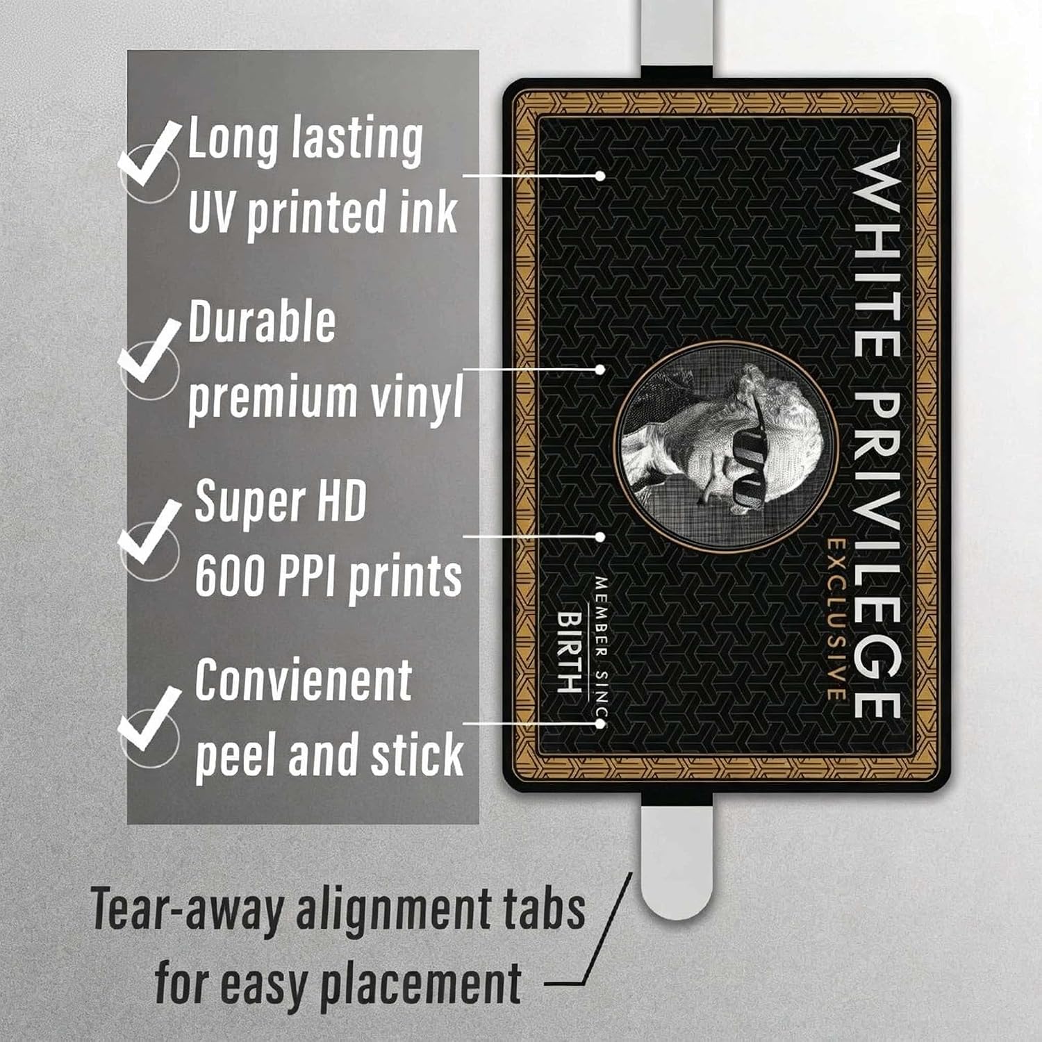 4 Pack Vintage Black Gold Fake Luxury Membership Card Skin Stickers, Waterproof PVC Decorative Decals for Debit Cards, Transit & Gift Cards (4-piece Pack) image 3