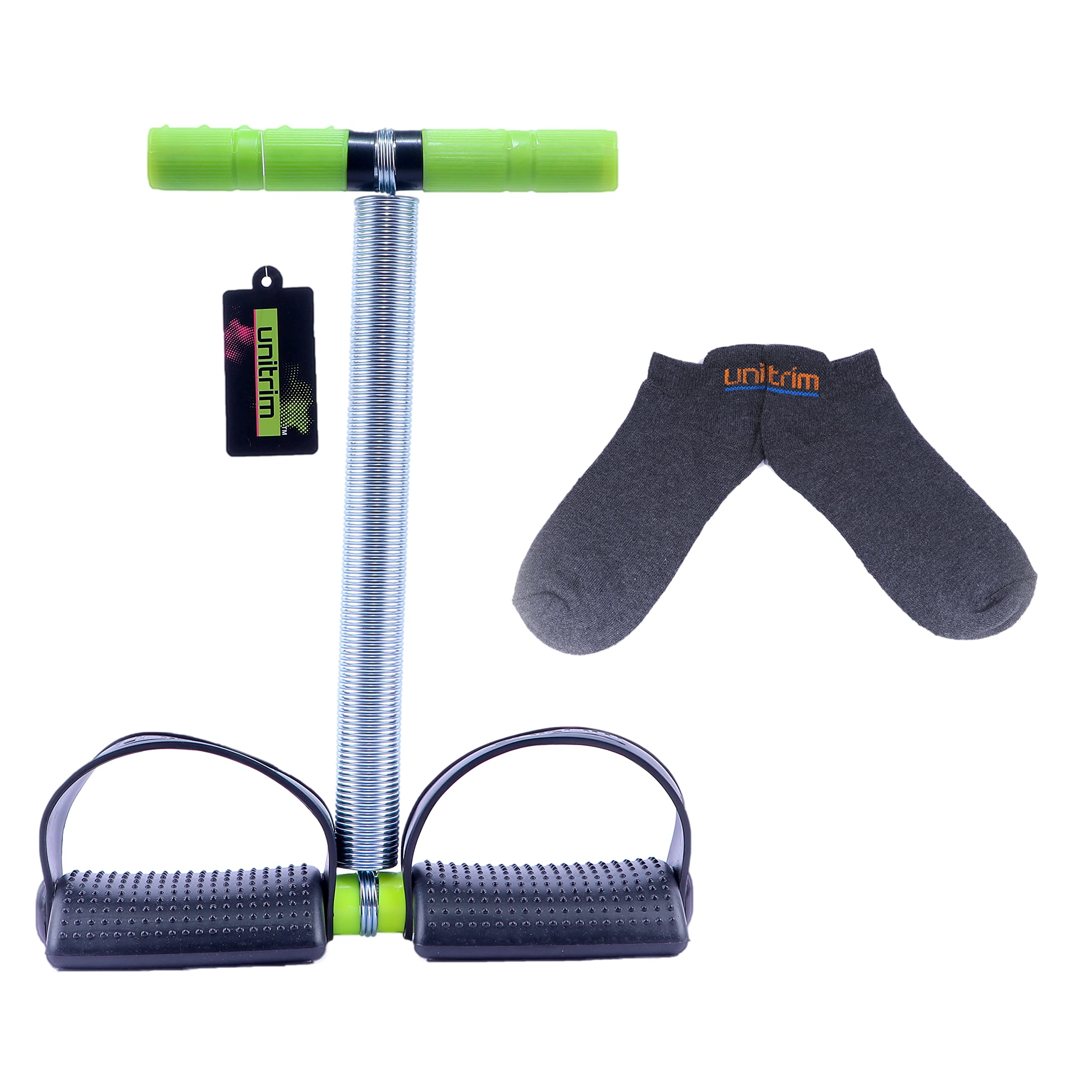 Unitrim Tummy Trimmer For Male Best Ab Exerciser – No. 1 Rated Fitness Equipment for Home – Lifetime Service Warranty With Socks Free (14 Inch Spring) (B098B1L7XH) Amazon Price History, Amazon Price Tracker