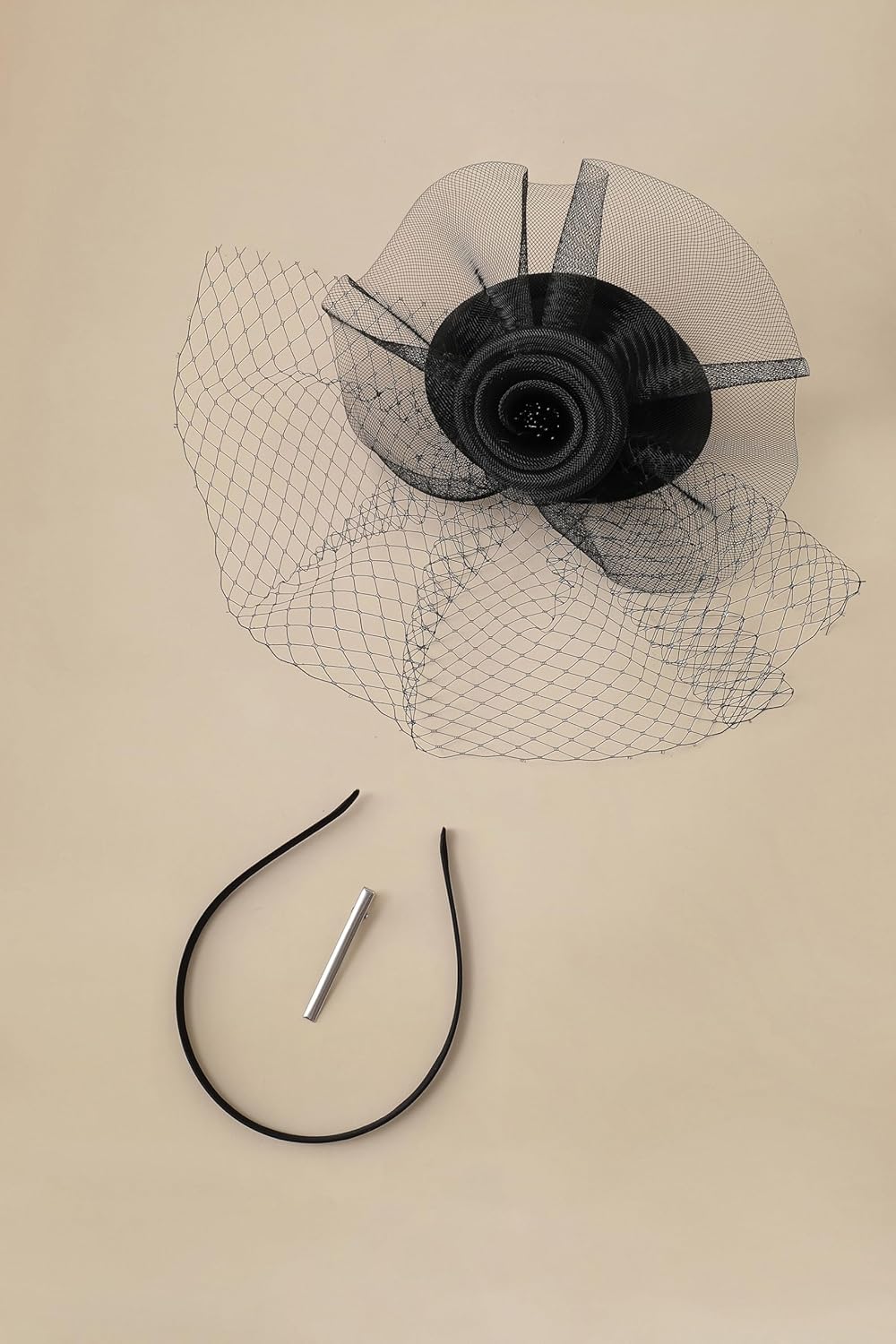 BABEYOND Fascinators Hats for Women - Tea Party Hat Kentucky Fascinator Derby Flower Mesh Veil Pillbox Hat for Bridal Wedding - Image 3